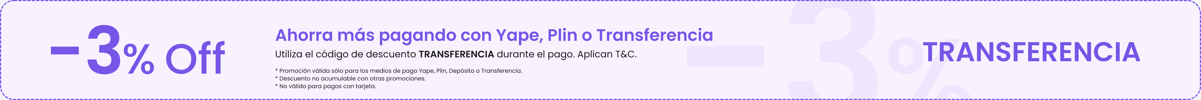 Ahorra pagando con Yape, Plin, Transferencia