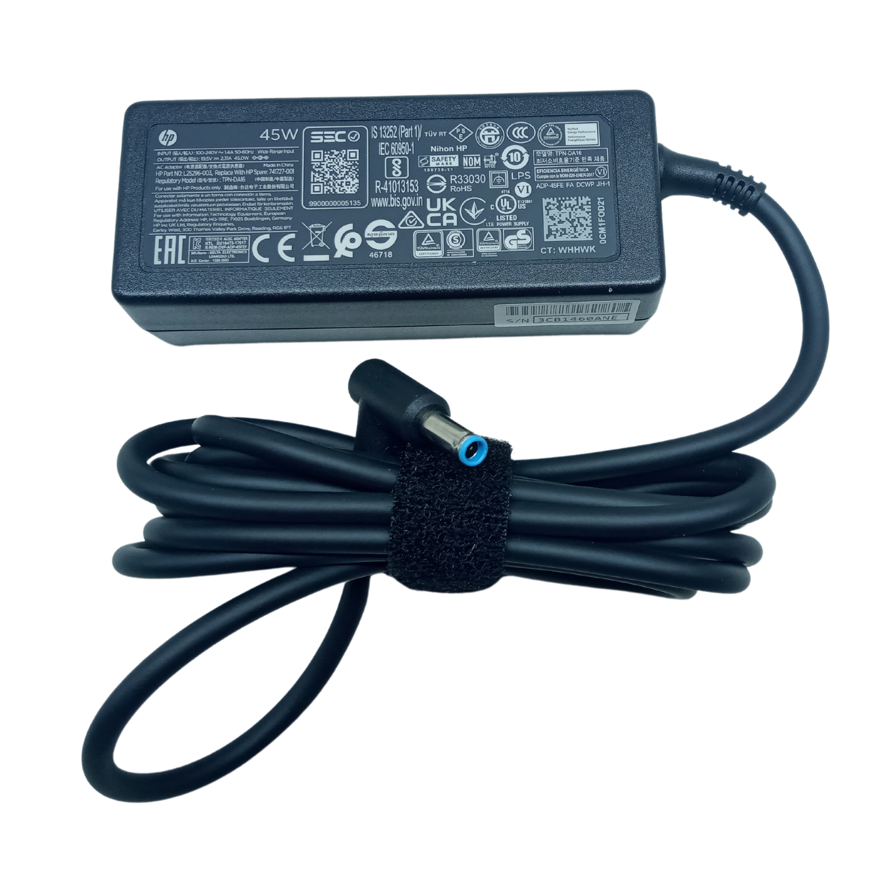 Cargador HP 45W Original Punta Azul 19.5V 2.31A AC Smart (H6Y88AA)