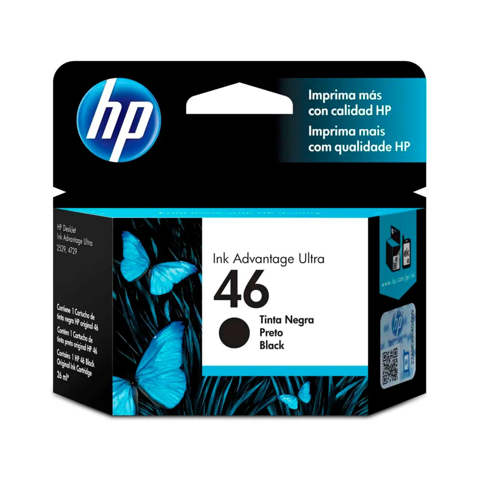 Cartucho de tinta HP 46 Negro Original (CZ637AL)
