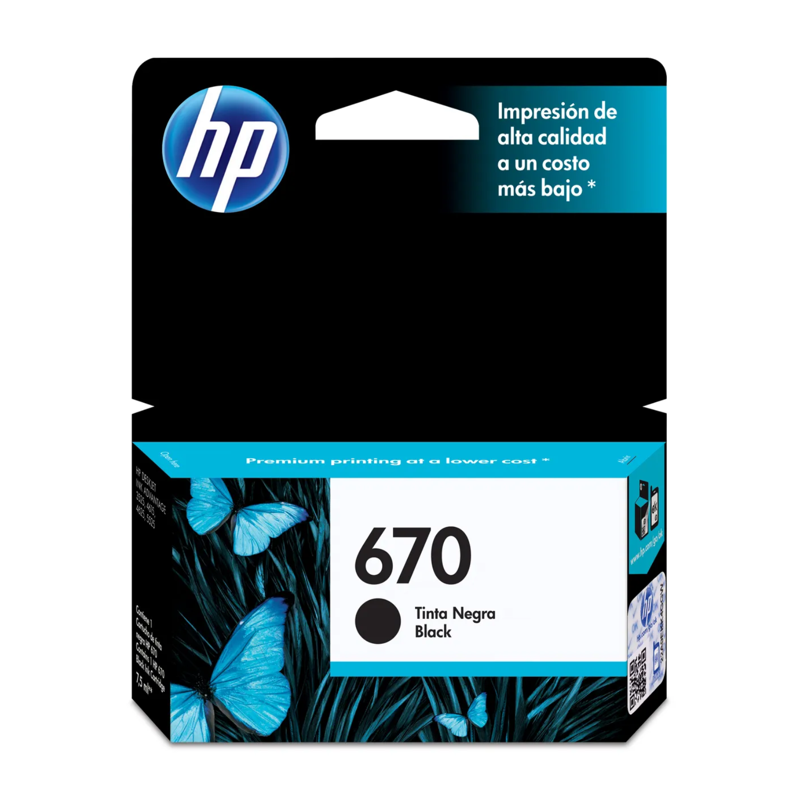 Cartucho de tinta HP 670 Negro Original (CZ113AL)