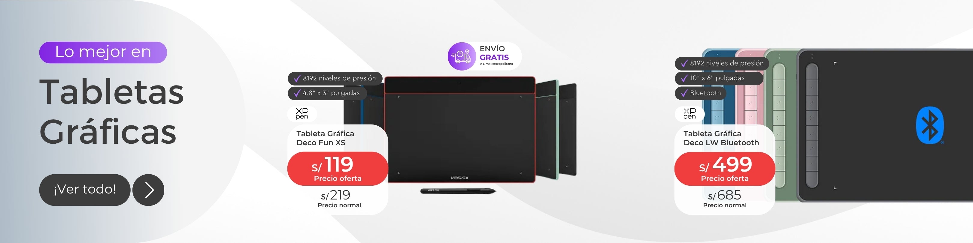 Ofertas en tabletas gráficas XP-Pen en Perú