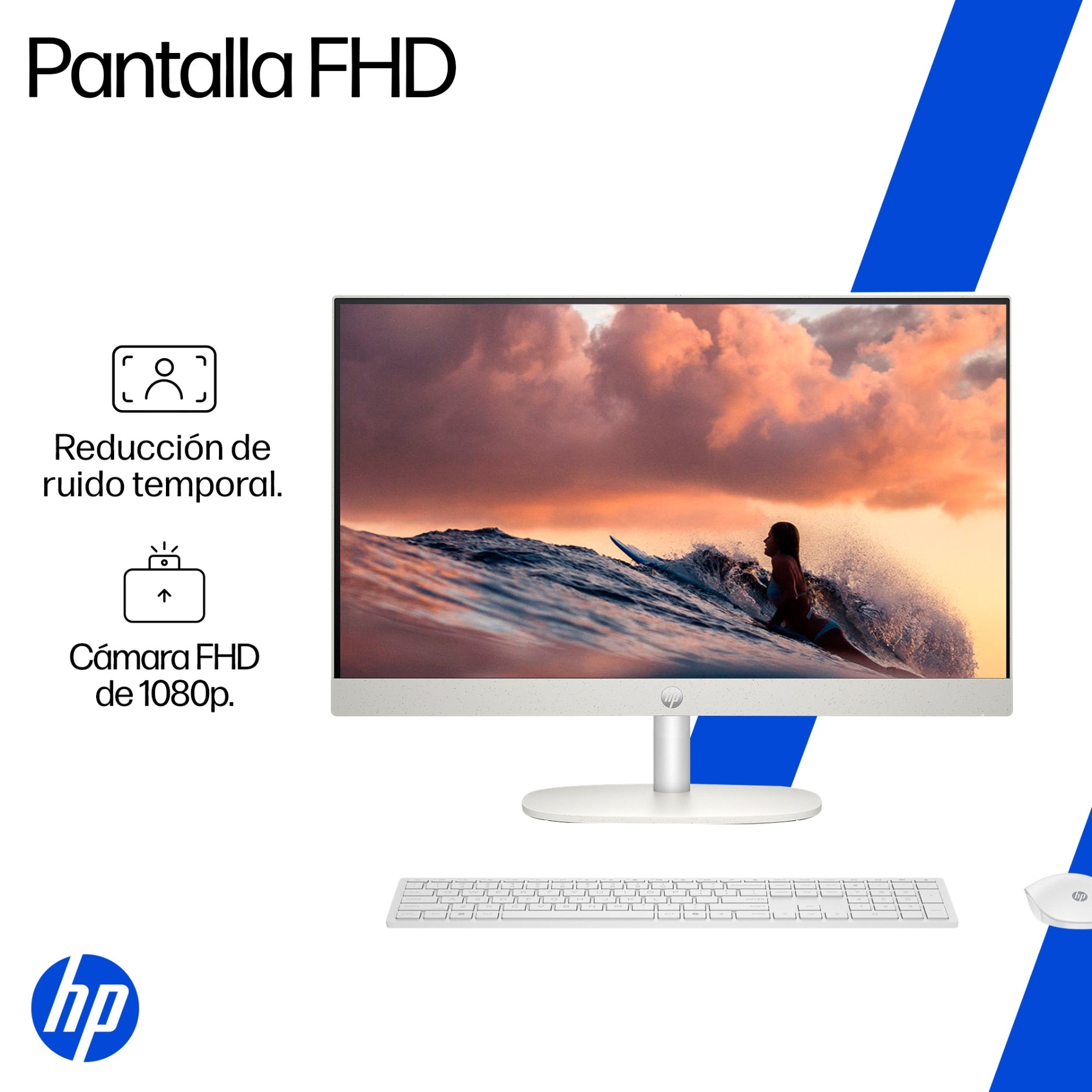 PC All in One HP 24-cr0354la Intel Core i5-1334U, 16GB RAM, 1TB SSD, Pantalla 23.8" FHD, Windows 11 (BP2F1LA)