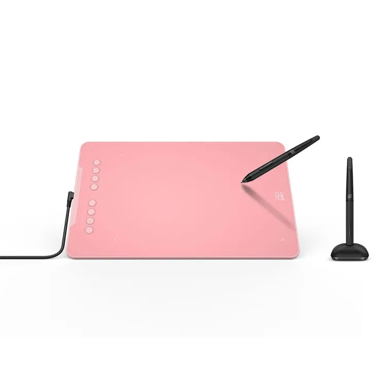 Tableta gráfica XP-PEN Deco 01 V3 con lápiz sin batería y 16,384 niveles de presión y color rosa