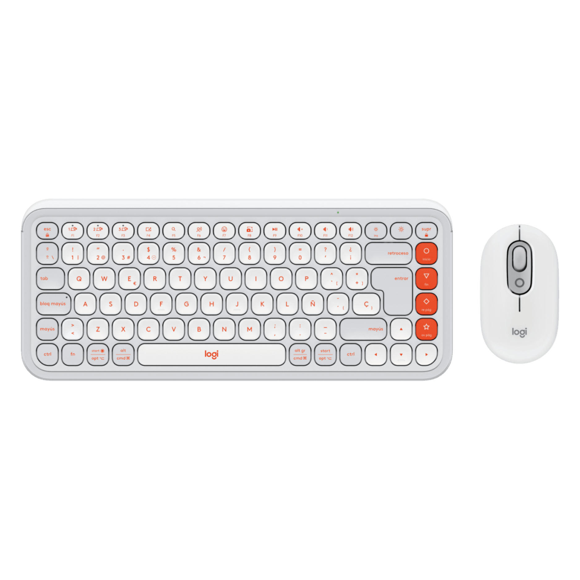 Teclado y Mouse Bluetooth Logitech POP Icon Blanco en Español (920-013055)