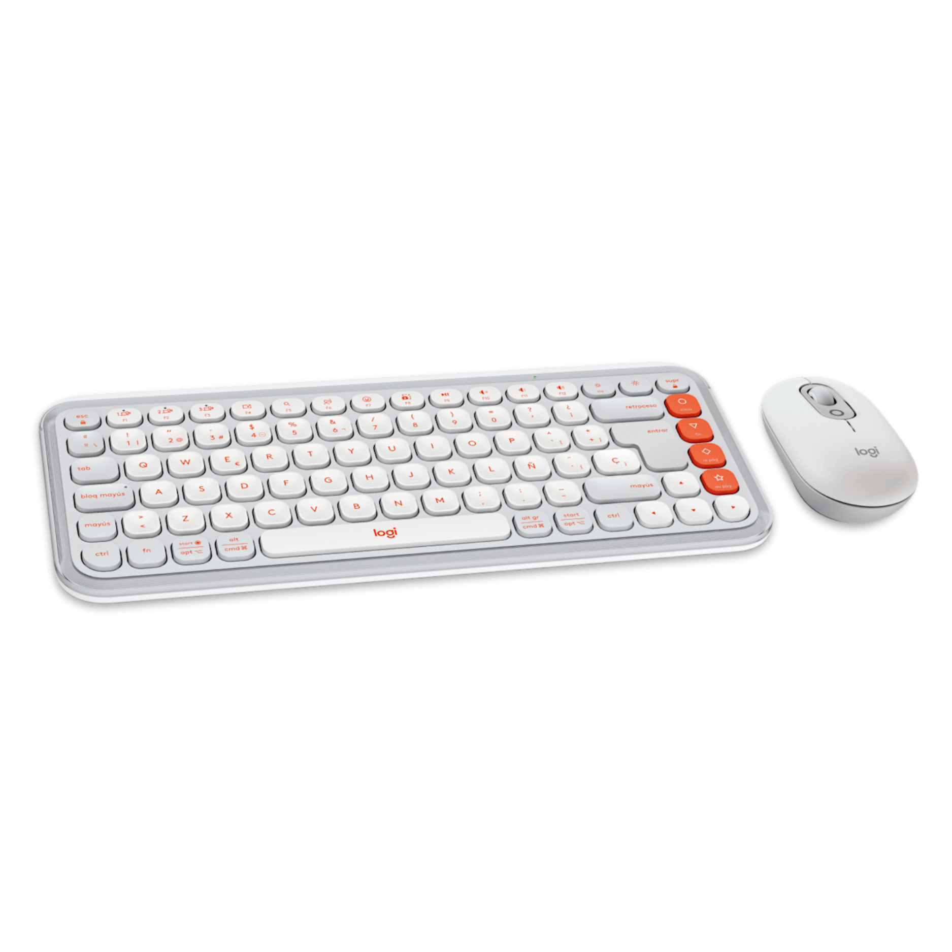 Teclado y Mouse Bluetooth Logitech POP Icon Blanco en Español (920-013055)