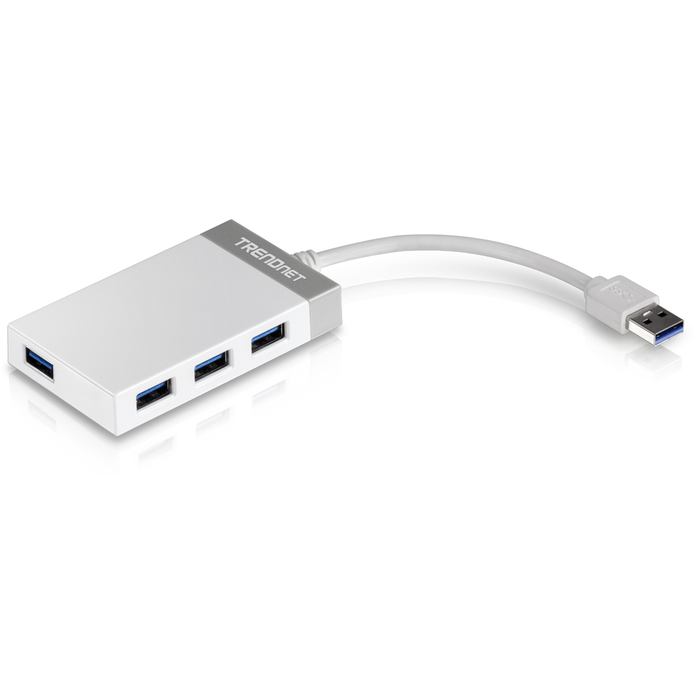 Hub adaptador USB 3.0 4-en-1 TRENDnet TU3-H4E