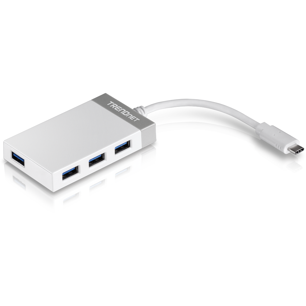 Hub adaptador USB-C a USB 3.0 4-en-1 TRENDnet TUC-H4E