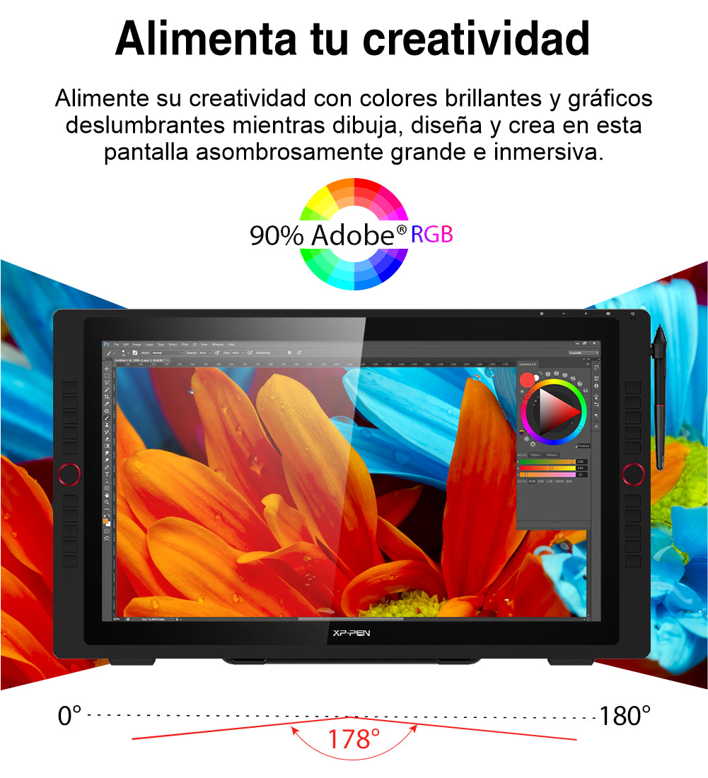 XP-Pen Artist 24 Pro Pantalla Gráfica de 23.8" 2K QHD IPS, 90% RGB