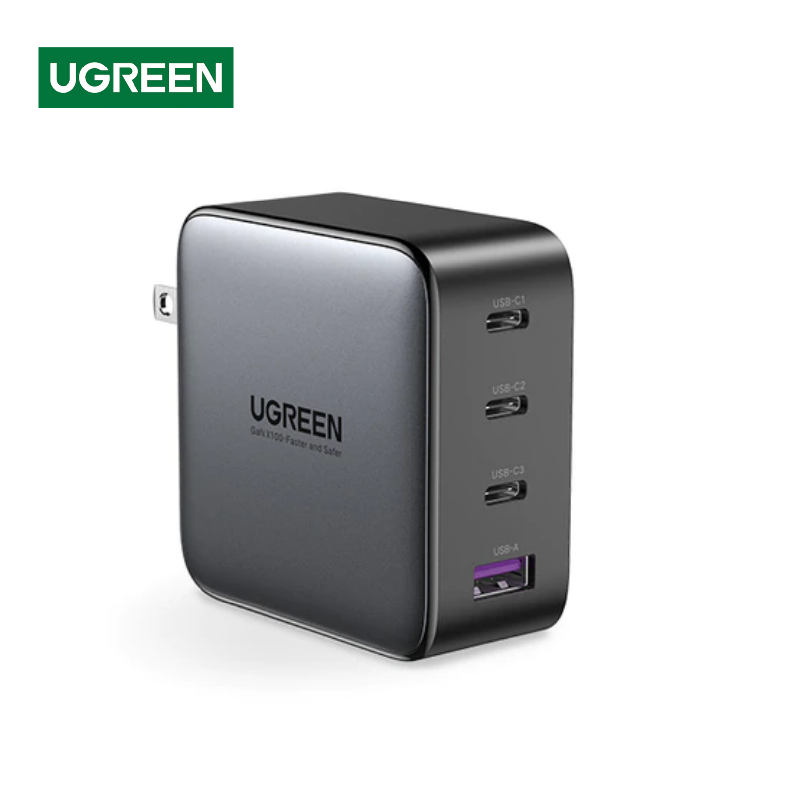 Cargador de carga rápida Ugreen Nexode 100W GaN 3 USB-C + 1 USB-A (40737)