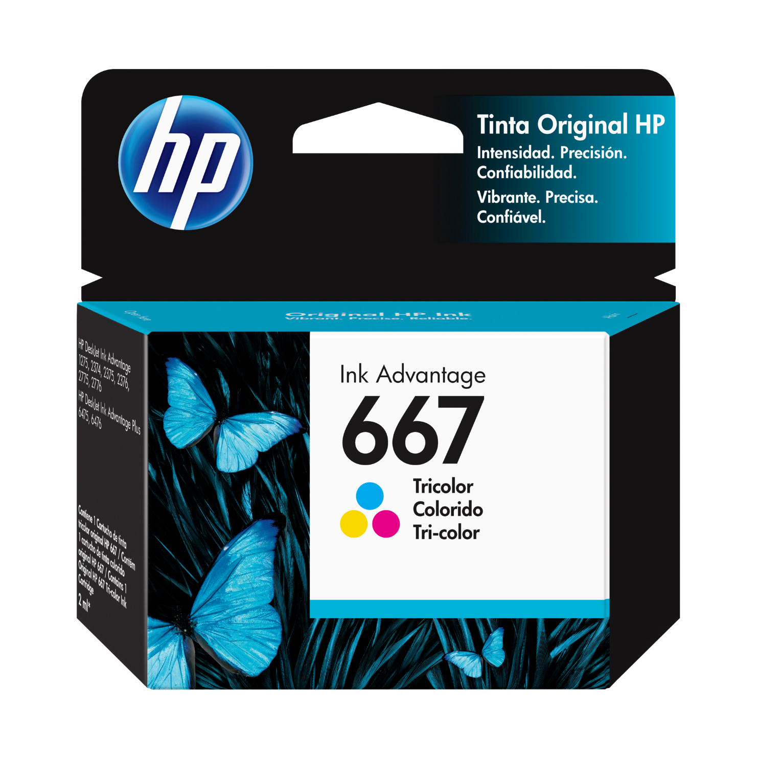 Cartucho de tinta HP 667 Tricolor (3YM78AL) DeskJet 2775, 4175, 100 Pag.