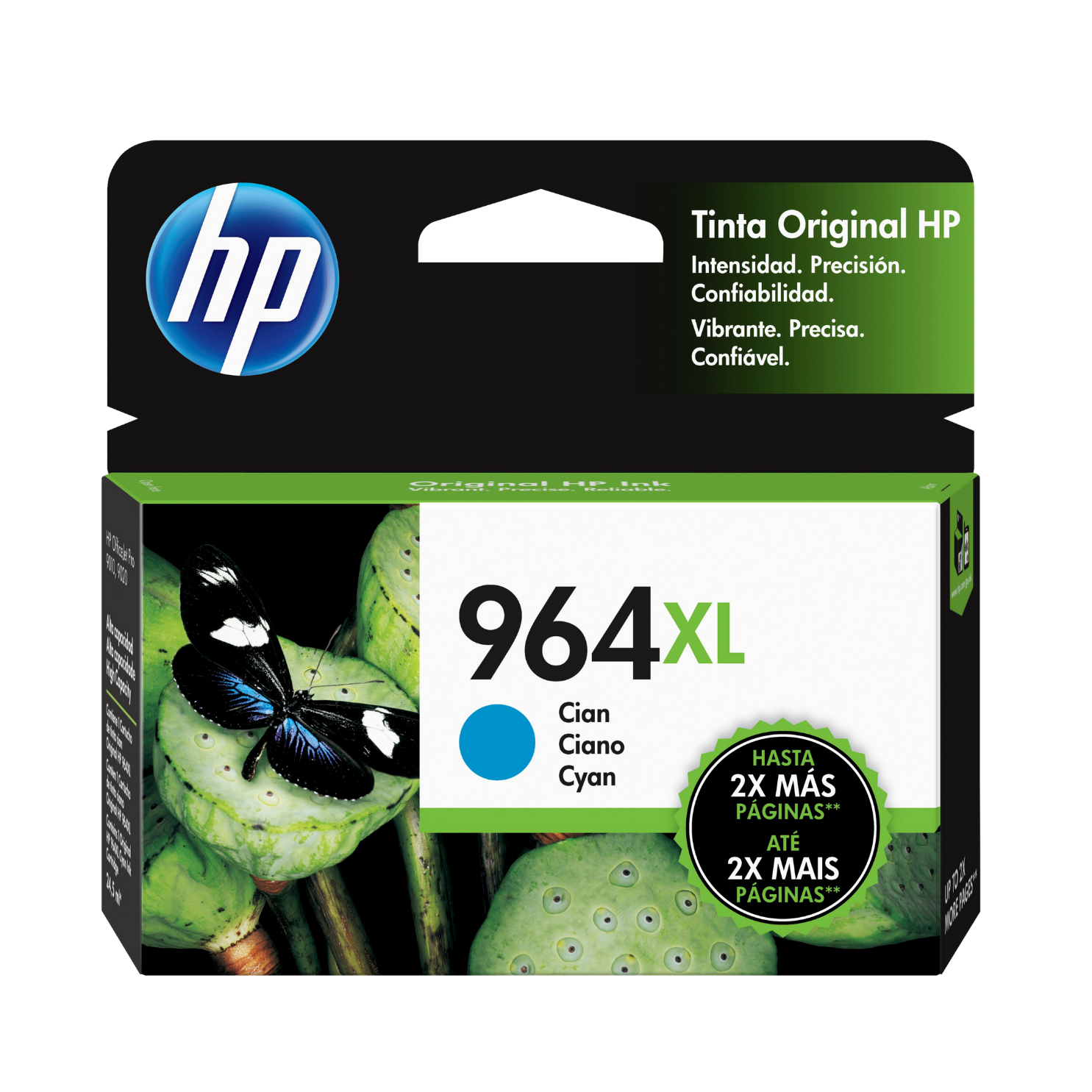 Cartucho de tinta HP 964XL Cian (3JA54AL) OfficeJet 9010, 9020, 1600 Pag.
