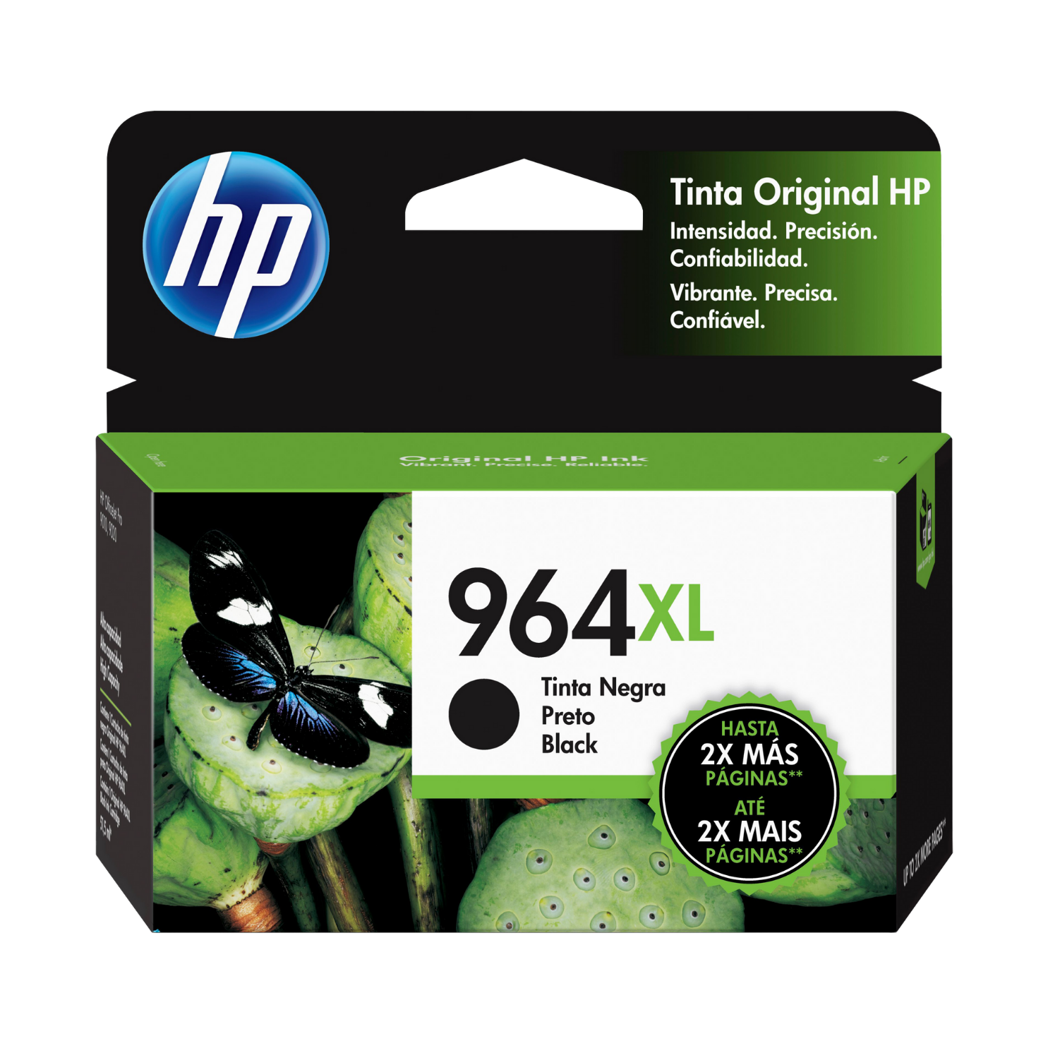 Cartucho de tinta HP 964XL Negro Original (3JA57AL) OfficeJet 9010, 9020, 1600 Pag.