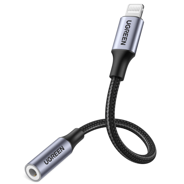 Adaptador de audio para iPhone Ugreen US211 MFi, Lightning a Jack 3.5mm (30756)
