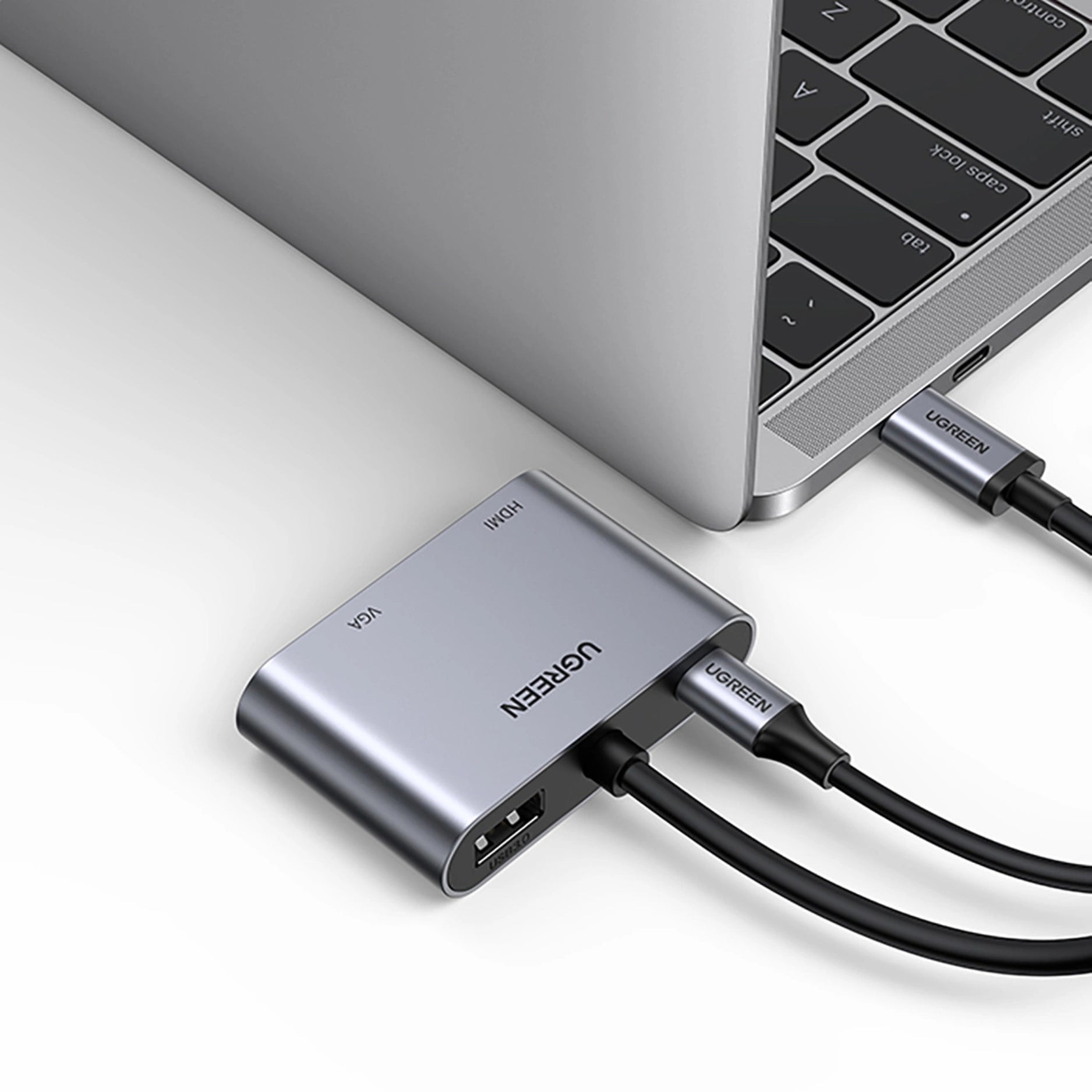 UGREEN Adaptador USB-C a HDMI, VGA, USB-A 3.0, USB-C PD 100W (CM162 - 50505)