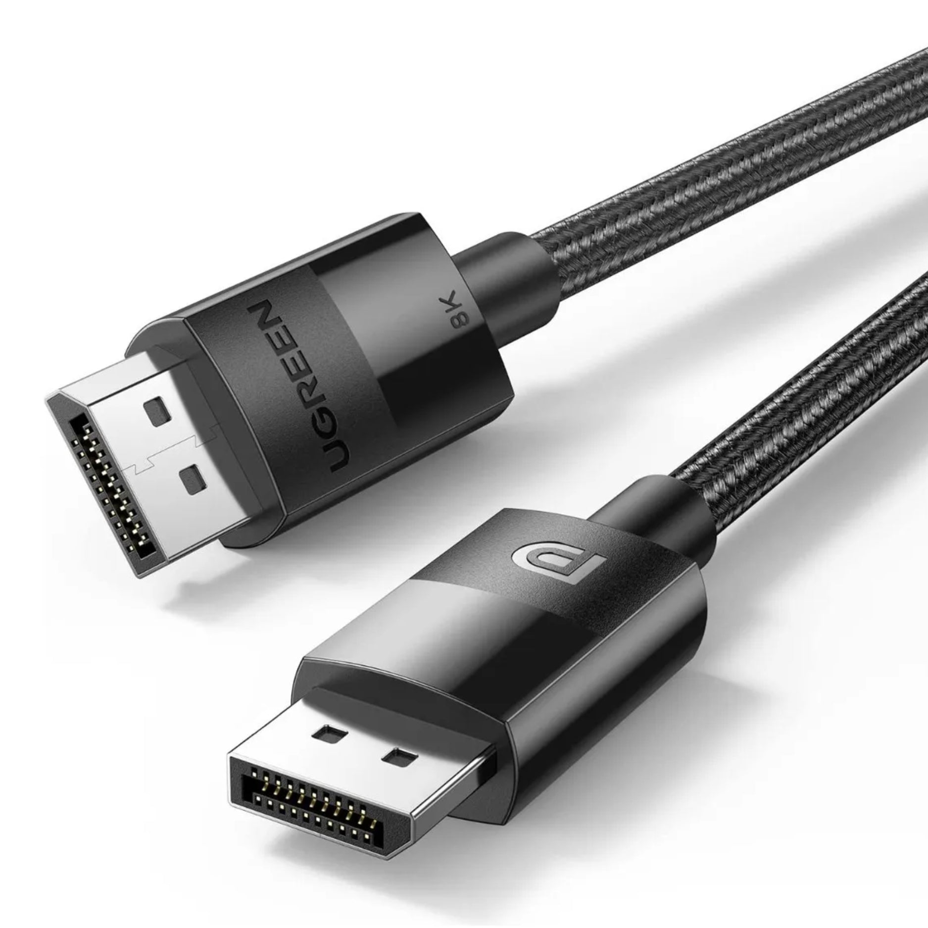 UGREEN Cable DisplayPort 1.4, 8K @60Hz, 4K @144Hz, 32.4 Gbps, VESA, Trenzado, 3 Metros (DP114 - 80393)