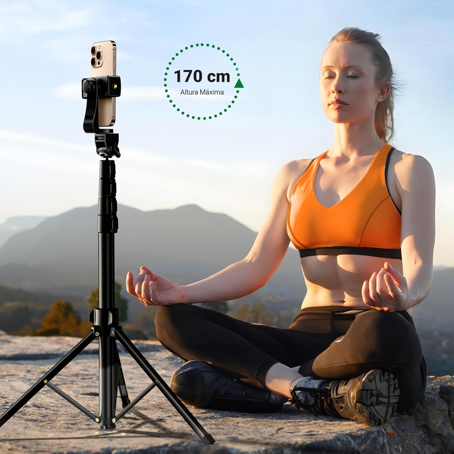 UGREEN Trípode Palo Selfie Stick Bluetooth 170 cm para Celular, iPhone, Cámara, GoPro (LP680 - 15609)