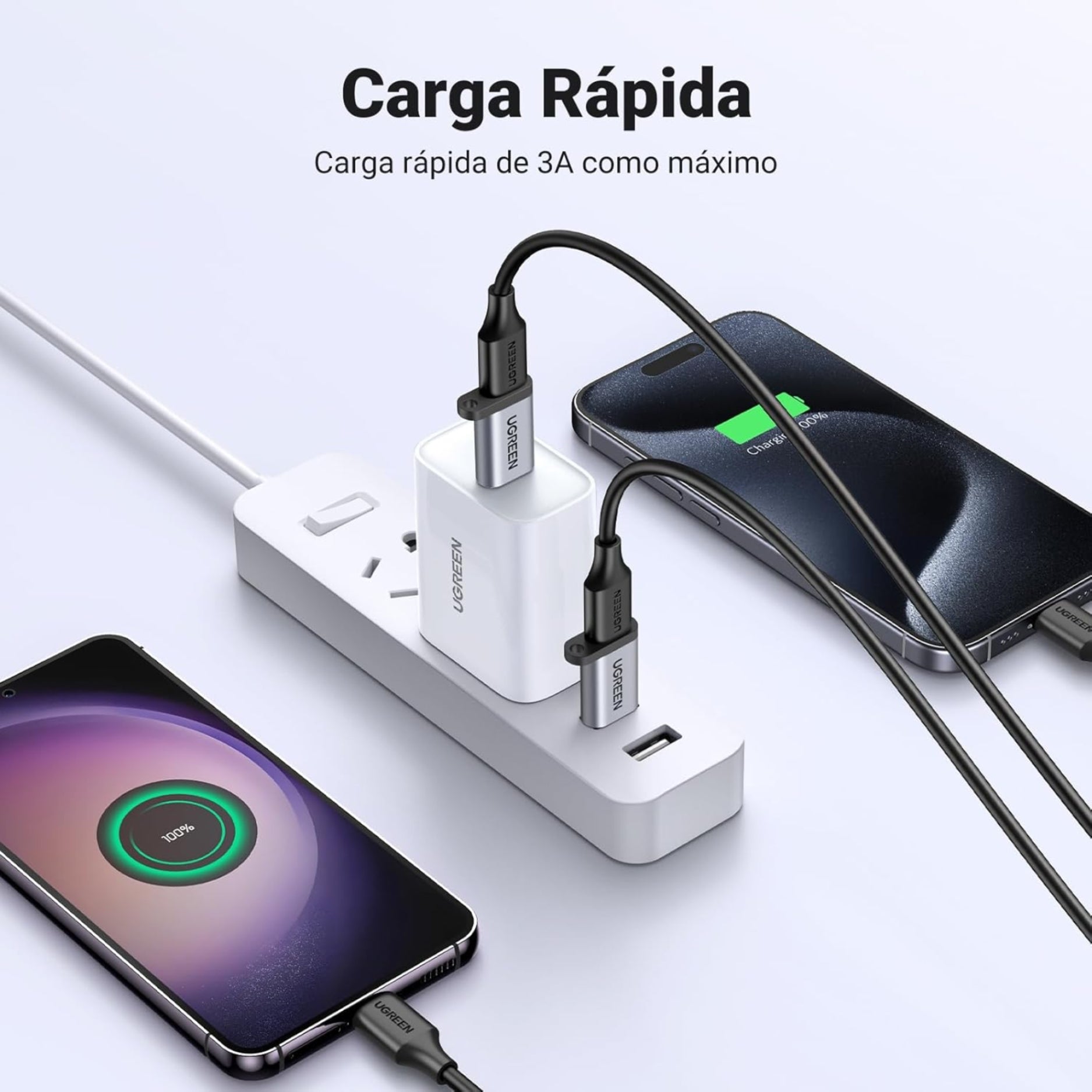 Adaptador UGREEN USB-C (hembra) a USB 3.0 (macho) 5Gbps Plateado (US276 - 50533)