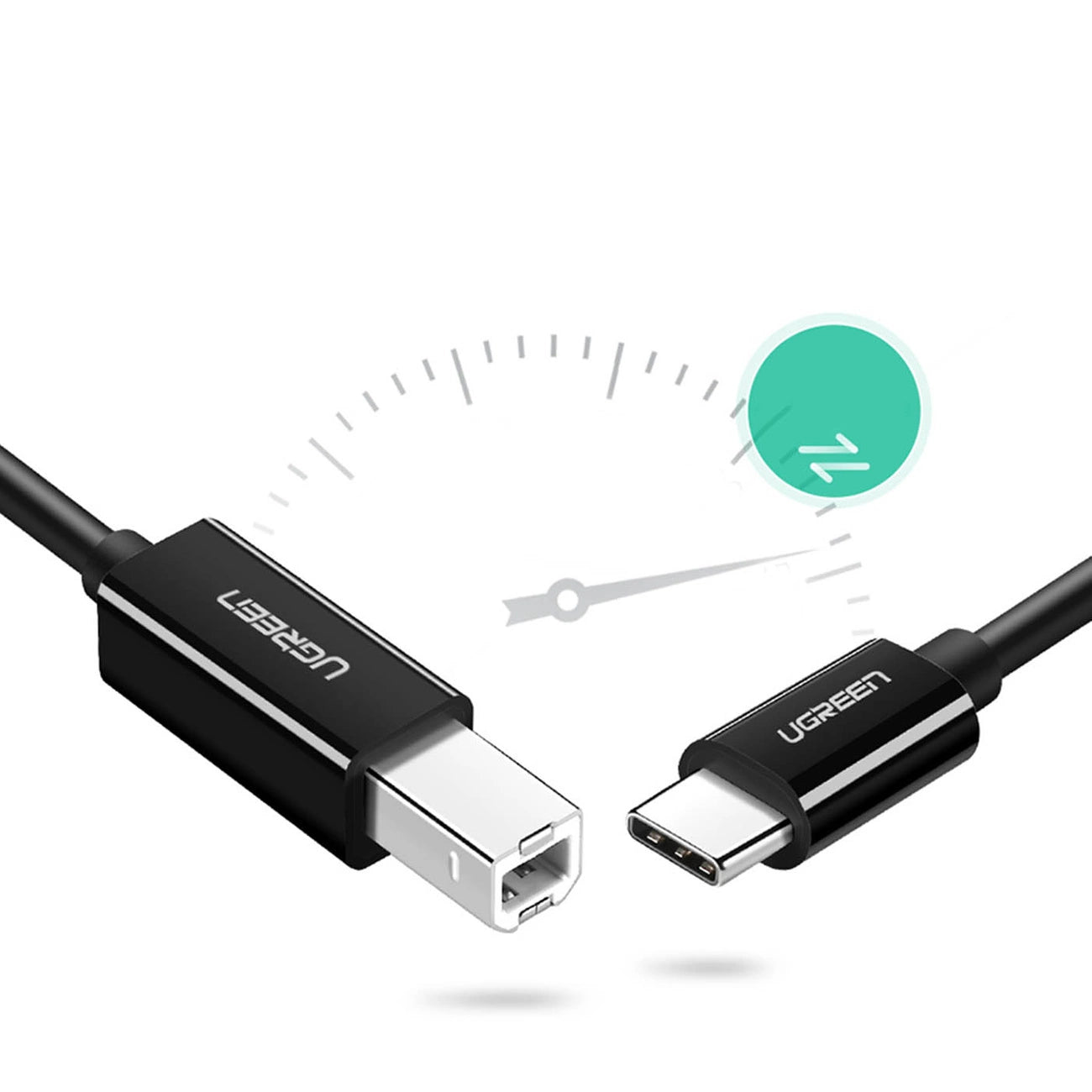 Cable de impresora USB-C Ugreen US241 de USB-B a USB-C 2 metros (50446)