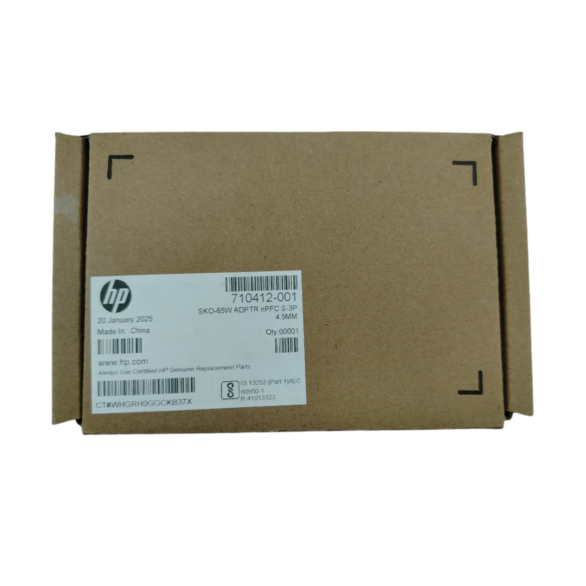 Caja sellada cargador de laptop HP 65W Original Punta Azul 710412-001 