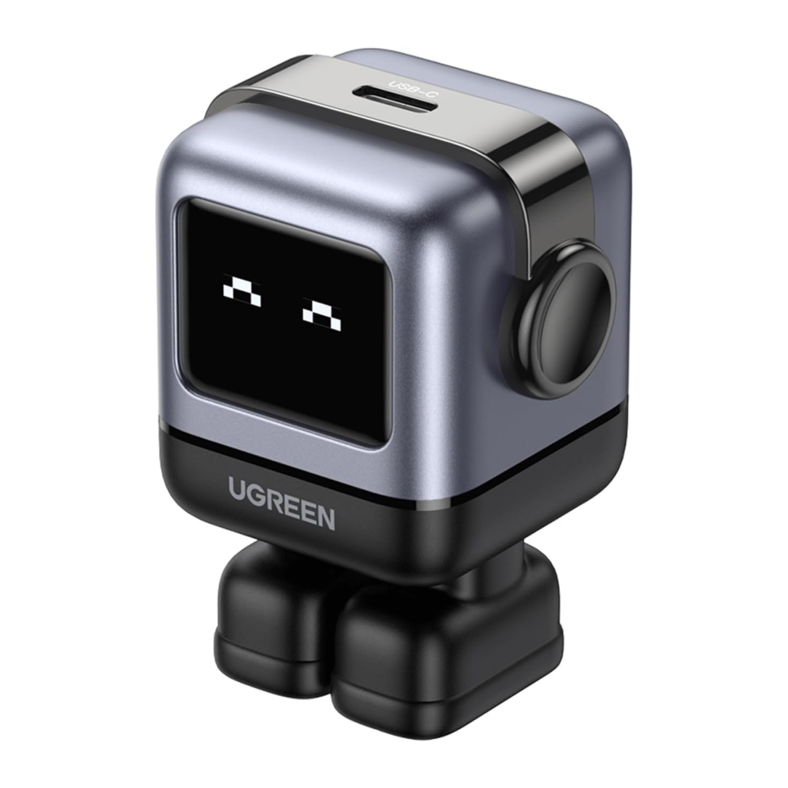 Cargador Ugreen USB-C 30W Robot GaN con Pantalla Led Negro (15550)