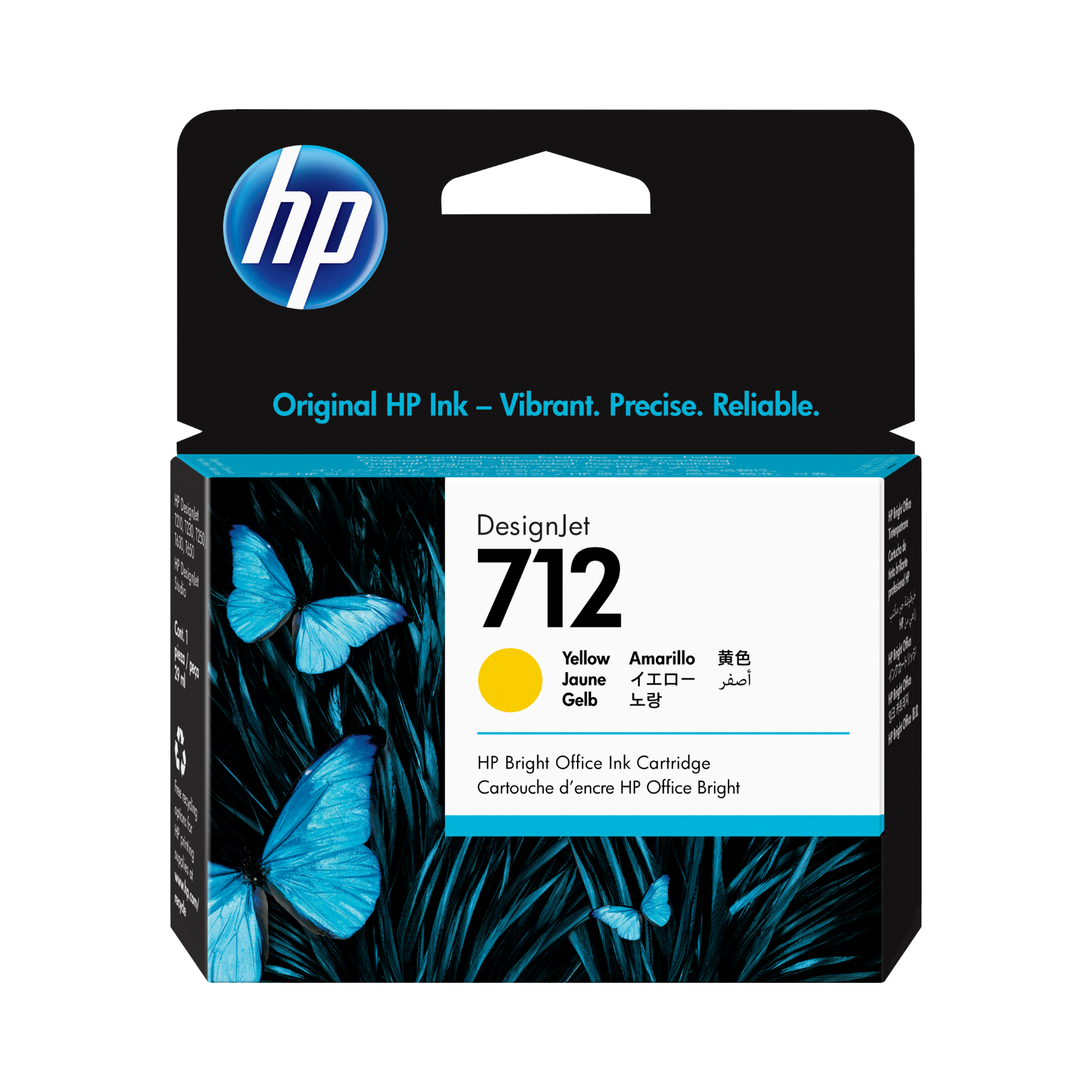 Cartucho de tinta HP 712 Amarillo Original (3ED69A)