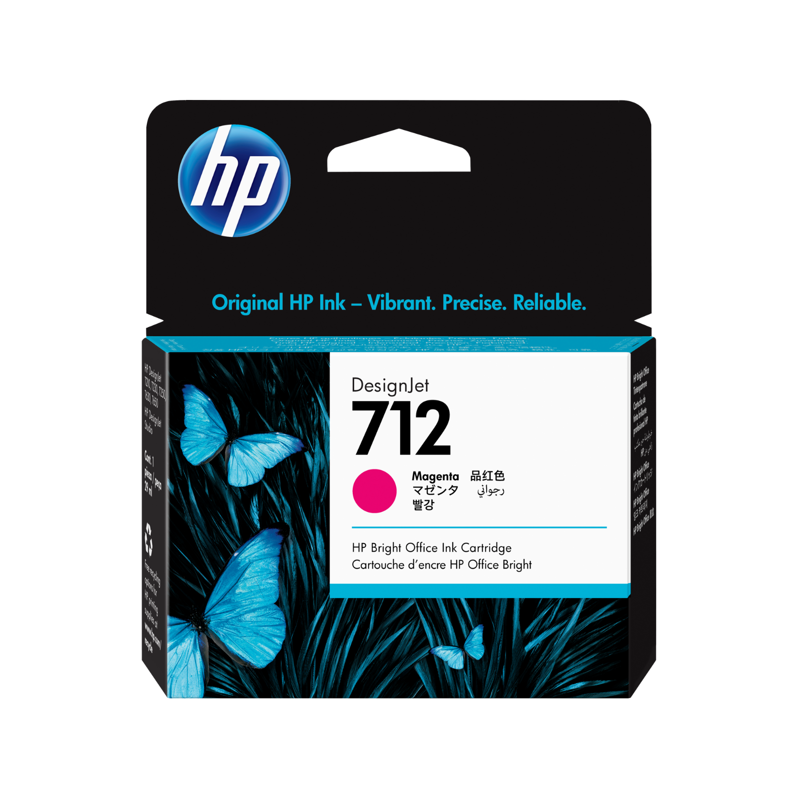 Cartucho de tinta HP 712 Magenta Original (3ED68A)