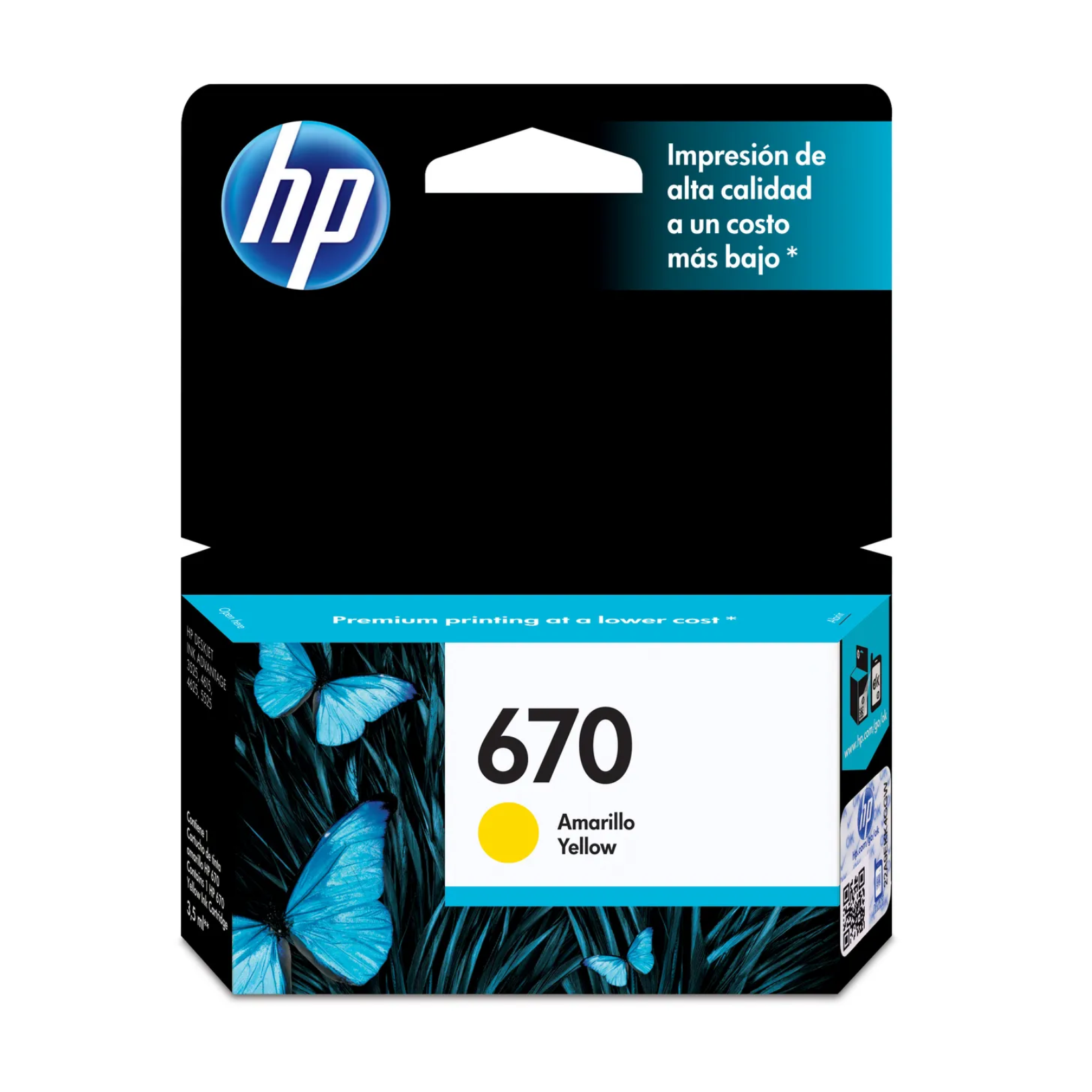 Cartucho de tinta HP 670 Amarillo Original (CZ116AL)