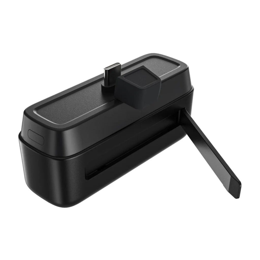 CHOETECH Mini Power Bank Portátil USB-C PD 20W, 5000 mAh, Carga Rápida, para Celular, iPhone, Tablet, Negro (B740-CCBK)
