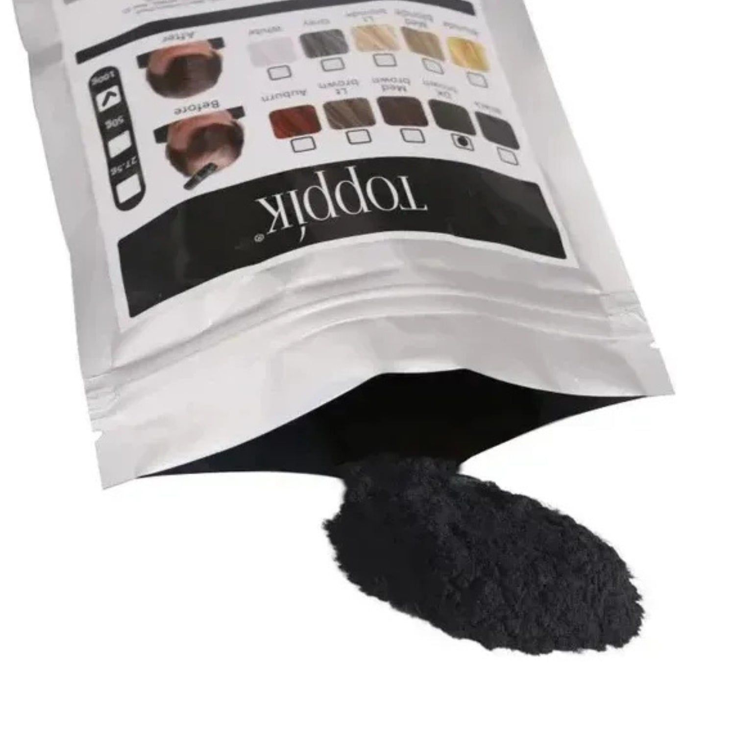 Empaque original de Fibras Capilares Toppik color negro 100g en Linddo.com