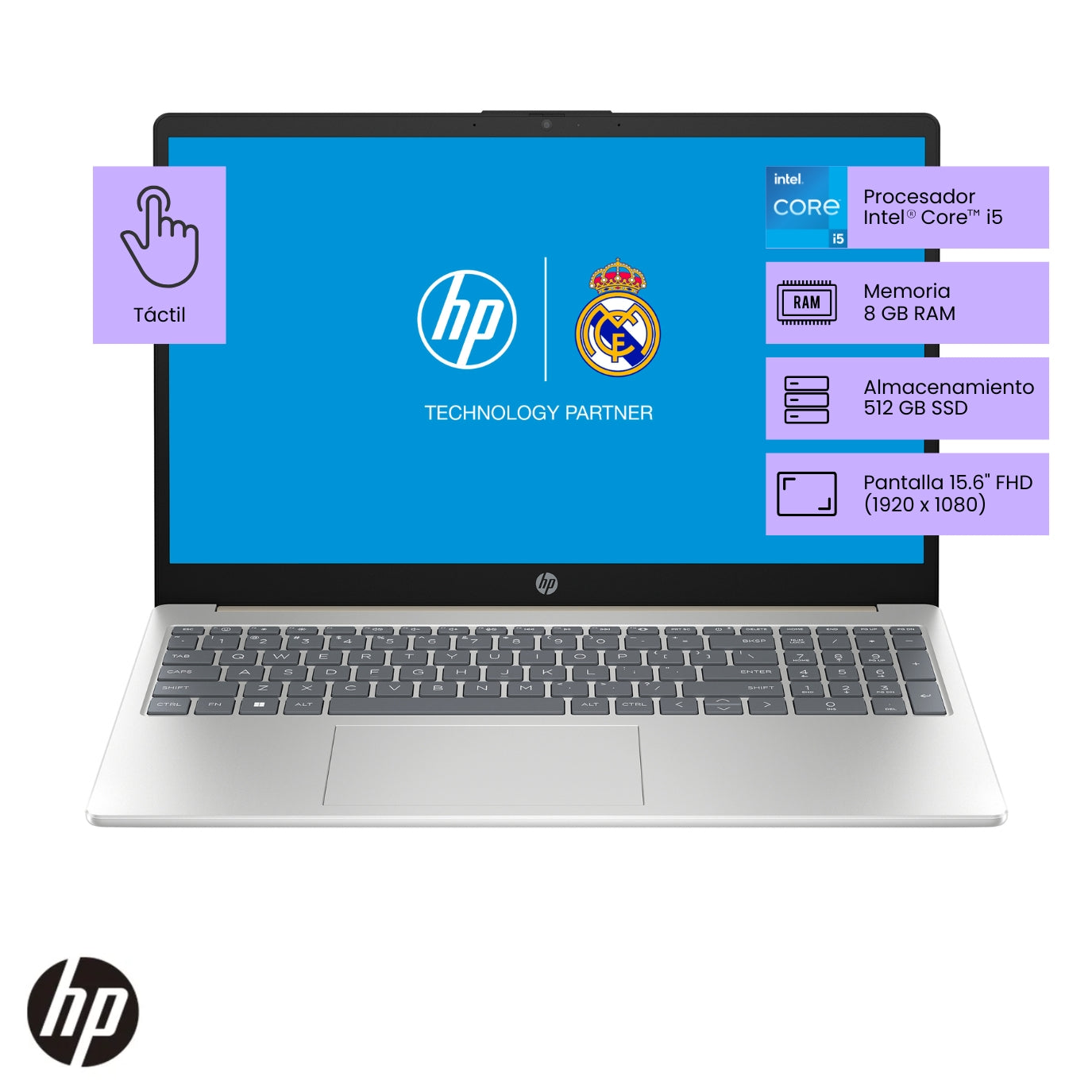 Laptop HP 15-fd0152la Intel Core i5 8GB RAM 512GB SSD en Perú