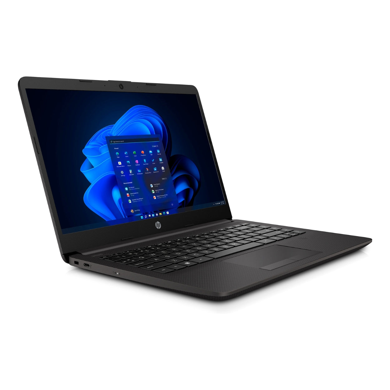 Teclado de la Laptop HP 245 G9 con diseño compacto y ligero