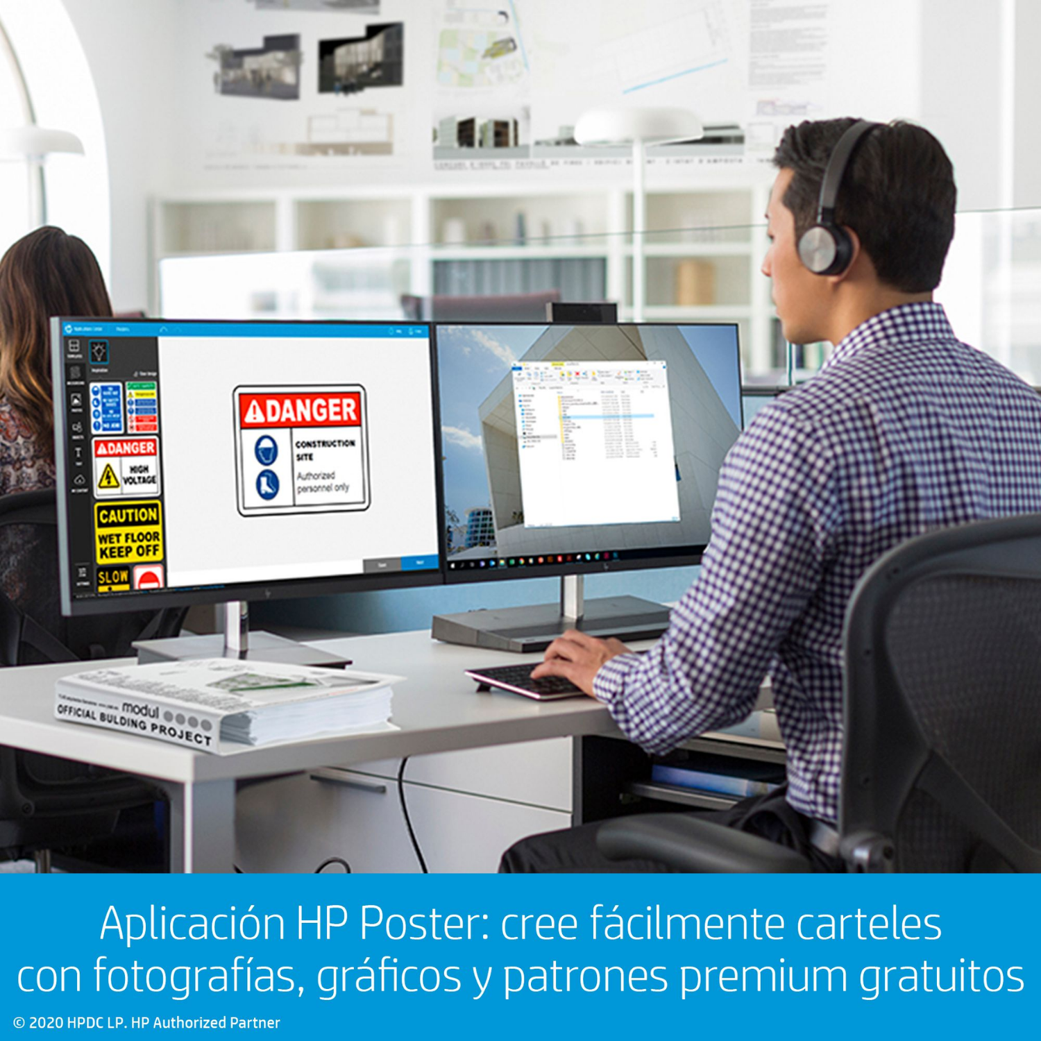 Impresora Plotter HP DesignJet T250 A1 Color de 24" Pulgadas y Wi-Fi, USB (5HB06A)