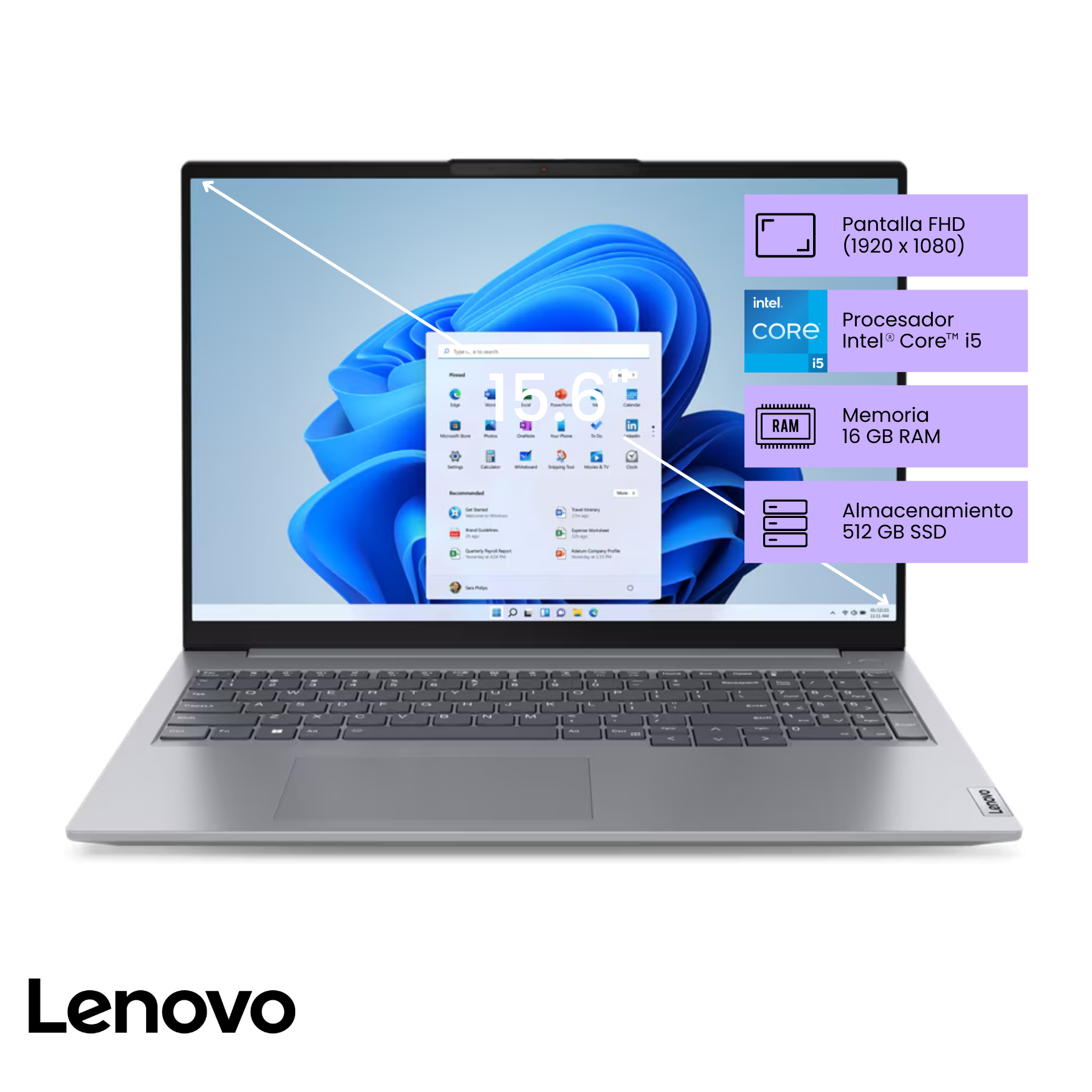 Laptop Lenovo ThinkBook 16 G6 Core i5-1335U 16GB RAM, SSD 512GB, 16", Windows 11 Pro (21KH00F5LM)