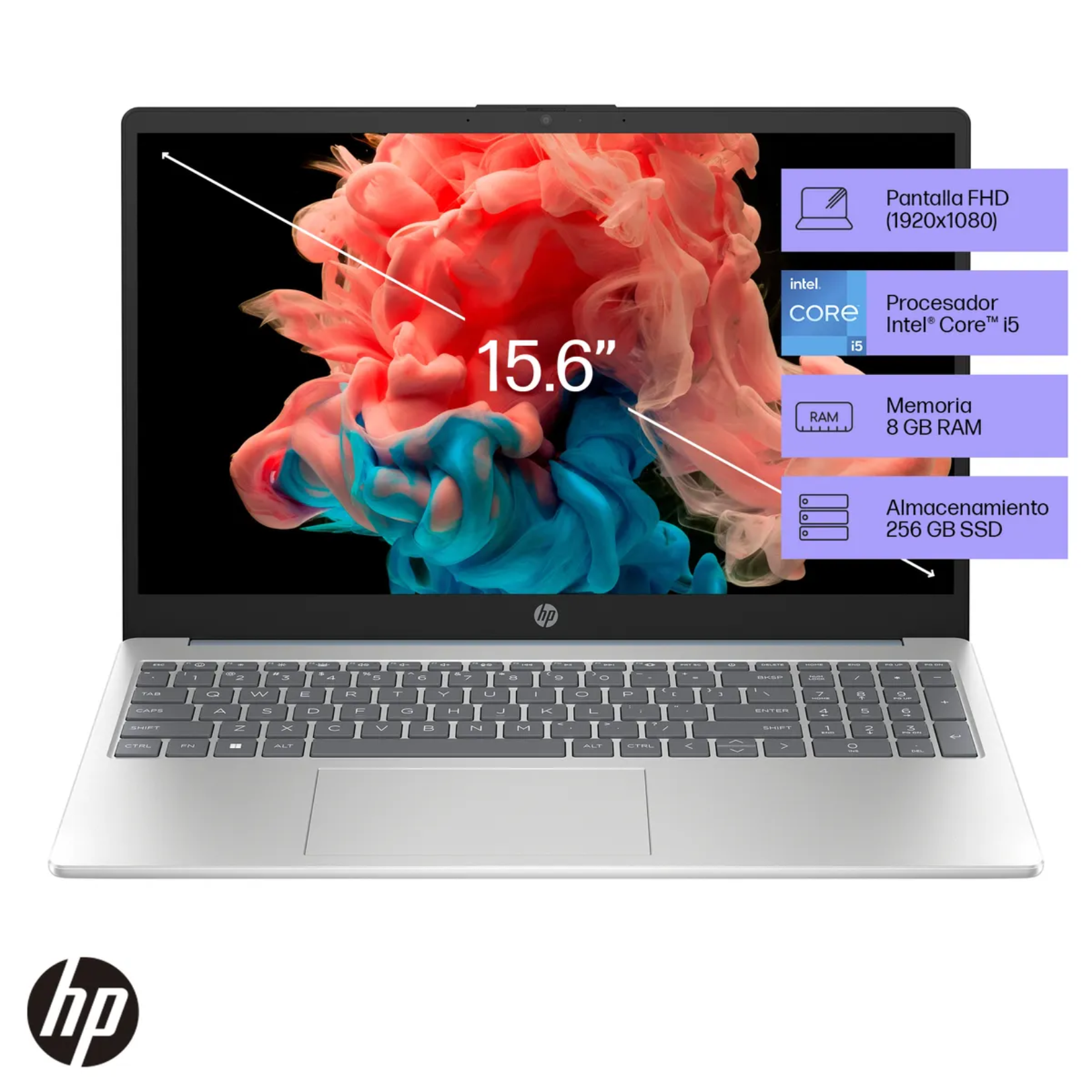 Laptop HP 15-fd0005la Core i5-1355U 8GB RAM, SSD 256GB, 15.6", FreeDos (802N7LA)