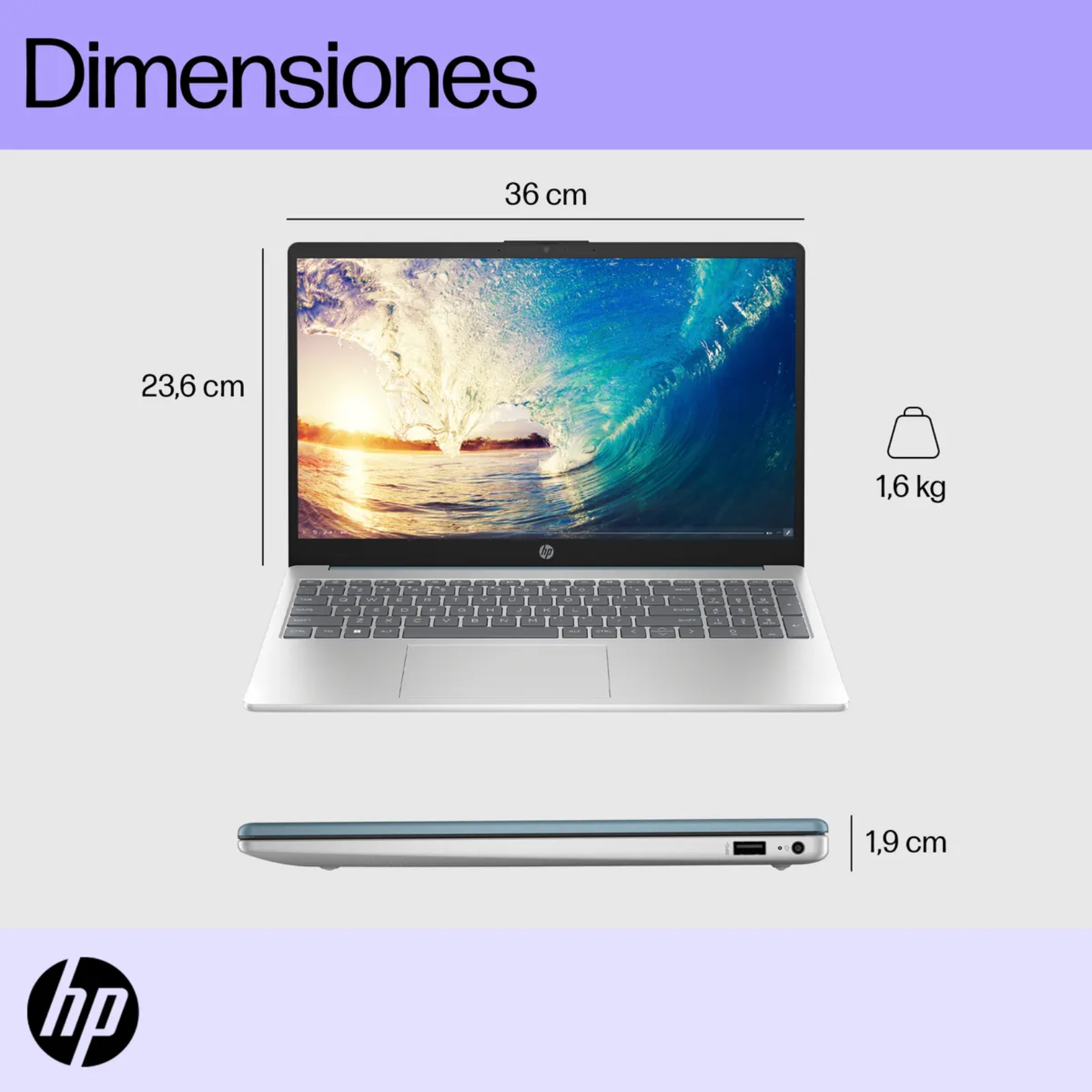 Laptop HP 15-fd0005la Core i5-1355U 8GB RAM, SSD 256GB, 15.6", FreeDos (802N7LA)