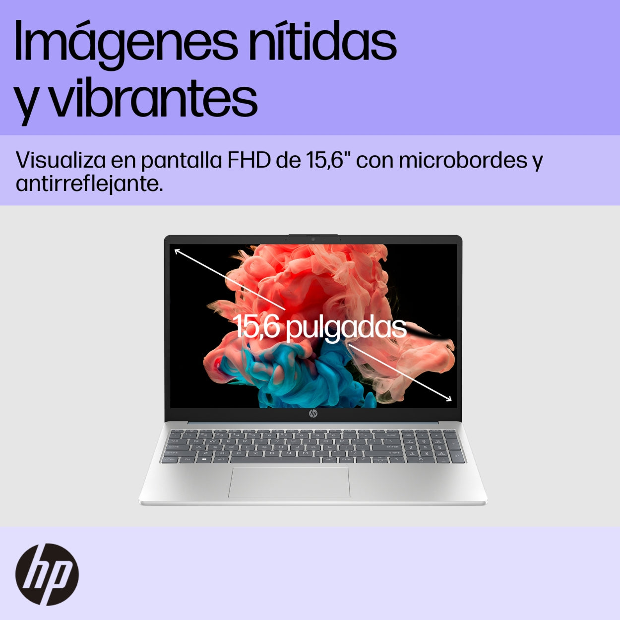Laptop HP 15-fd0098la Intel Core i5-1334U, 8GB RAM, 512GB SSD, Pantalla 15.6” FHD, FreeDOS (B86HJLA)