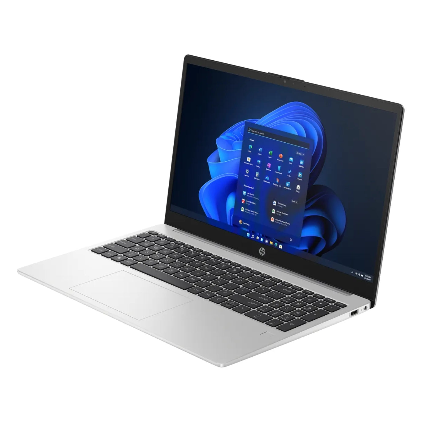 Teclado completo de la Laptop HP 250 G10 Intel Core i5 con diseño compacto