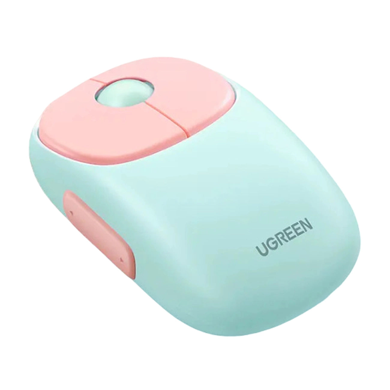 Mouse Inalámbrico Ugreen MU102 Fun+ Recargable, Bluetooth y 2.4G, 4000 DPI, Rosa (15722)