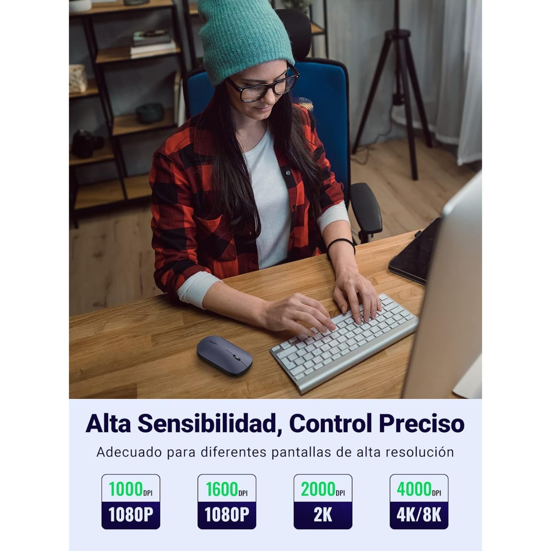 Botón de ajuste DPI del mouse UGREEN MU001 90372 Negro