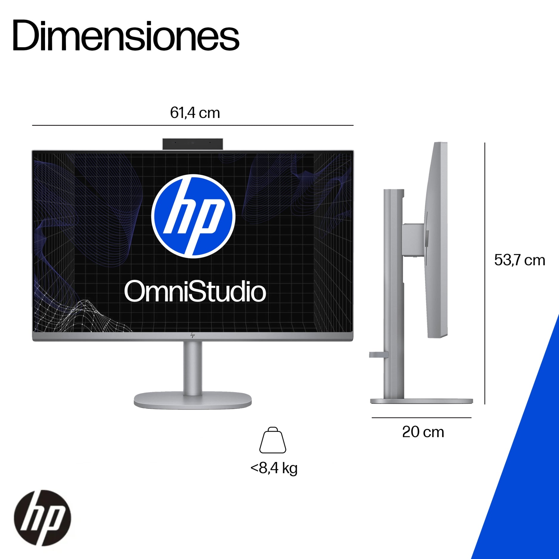 PC All in One HP OmniStudio X 27-cs0252la Core Ultra 5, 16GB RAM, 1TB SSD, Pantalla 27" FHD, Windows 11 (BM6P4LA)