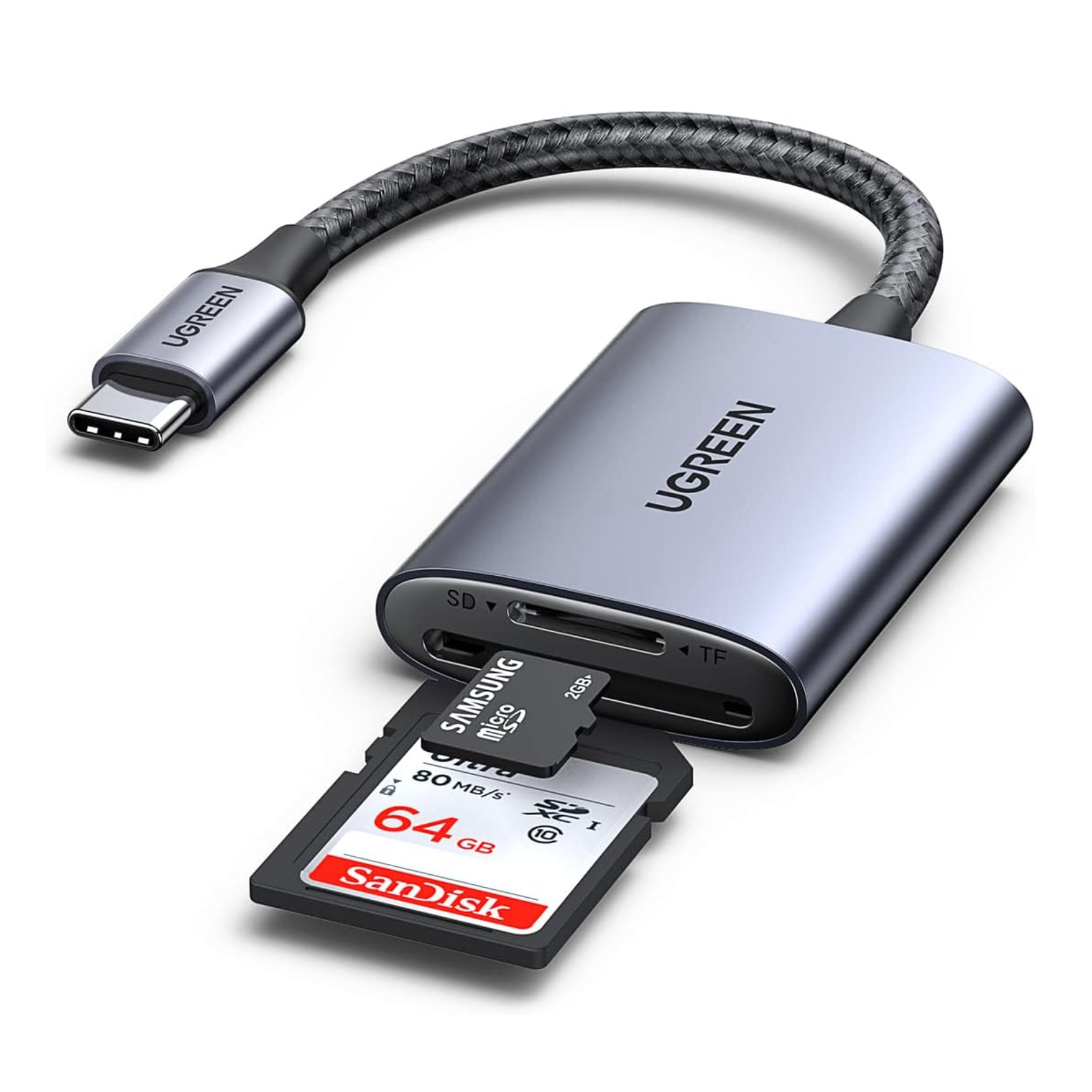 UGREEN Lector de tarjetas USB-C a SD, MicroSD para Laptop, MacBook, Tablet, iPad (CM401-80888)