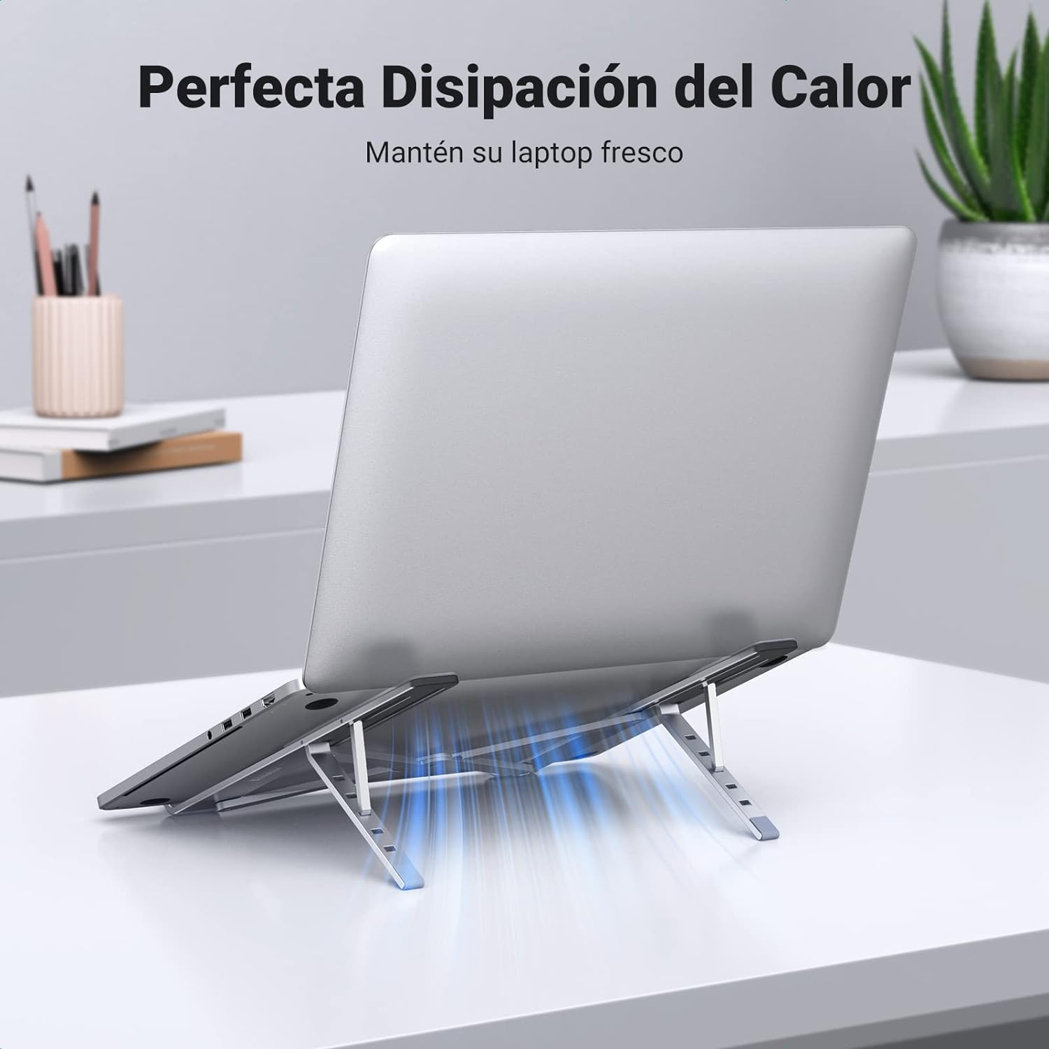 UGREEN Soporte portátil de aluminio, ajustable, plegable, para Laptop, Tablet, iPad, MacBook de 8" a 17.3" pulg. (LP451 - 40289)