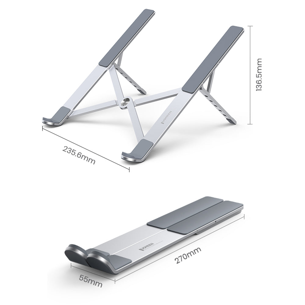 UGREEN Soporte portátil de aluminio, ajustable, plegable, para Laptop, Tablet, iPad, MacBook de 8" a 17.3" pulg. (LP451 - 40289)