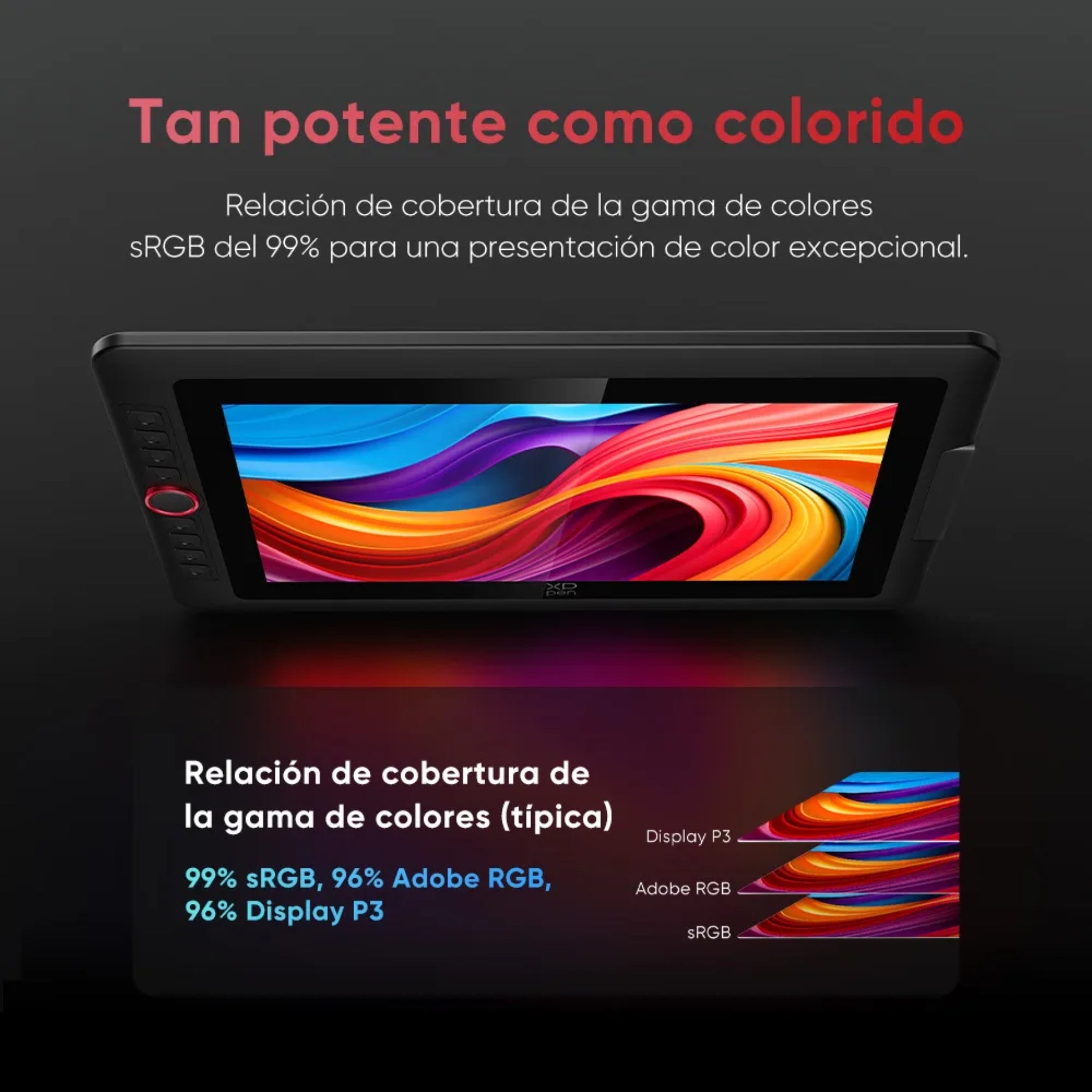 Pantalla Gráfica XP-PEN Artist 15.6 Pro V2, Full HD, Chip X3 Pro, 16384 Niveles de Presión (MD160FH)