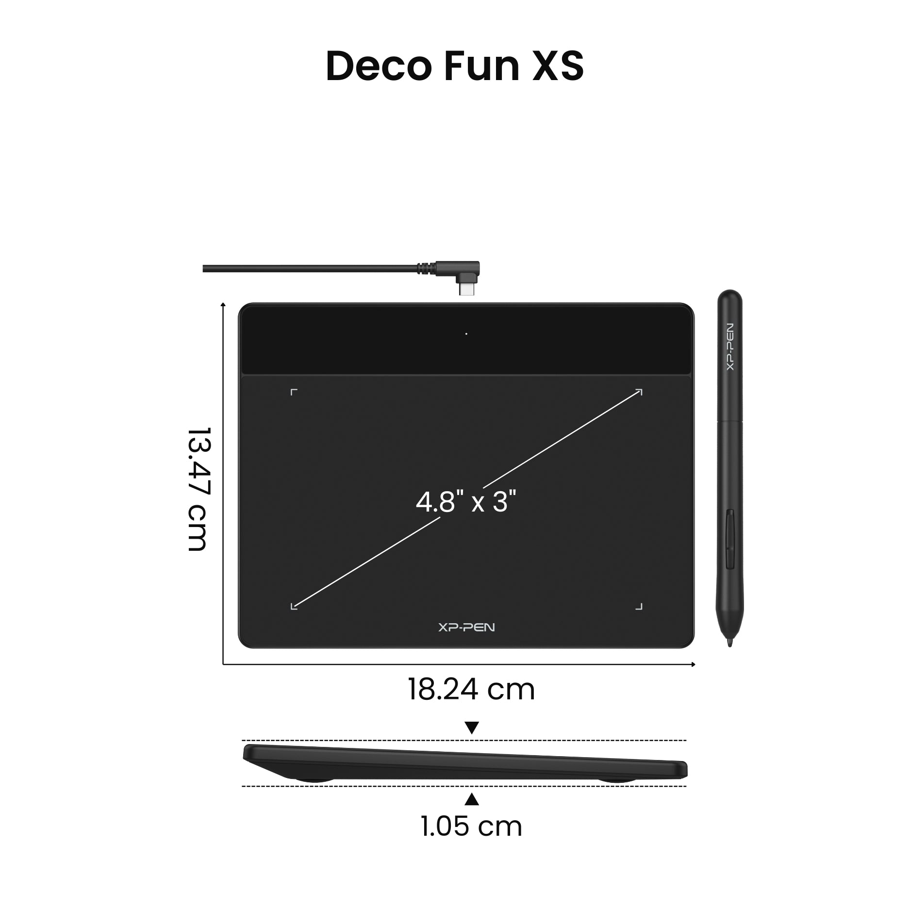 Medidas y dimensiones de XP-Pen Deco Fun XS
