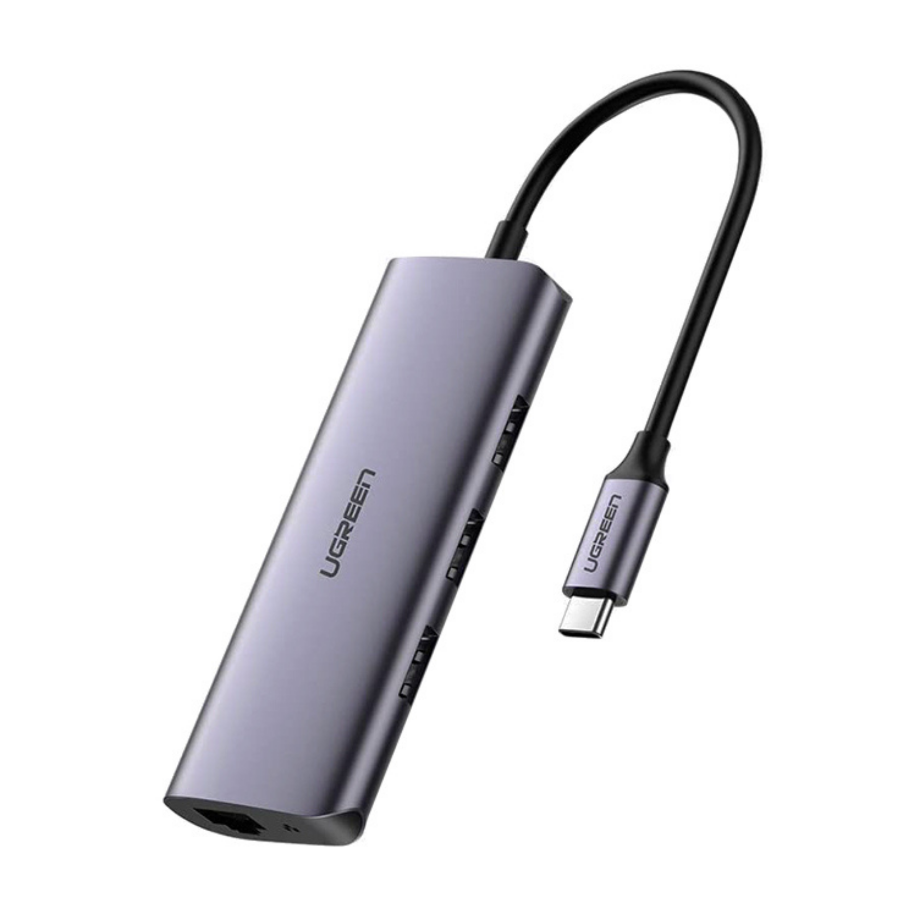 Hub adaptador USB-C Ugreen 4-en-1 RJ45, USB 3.0 (60718)