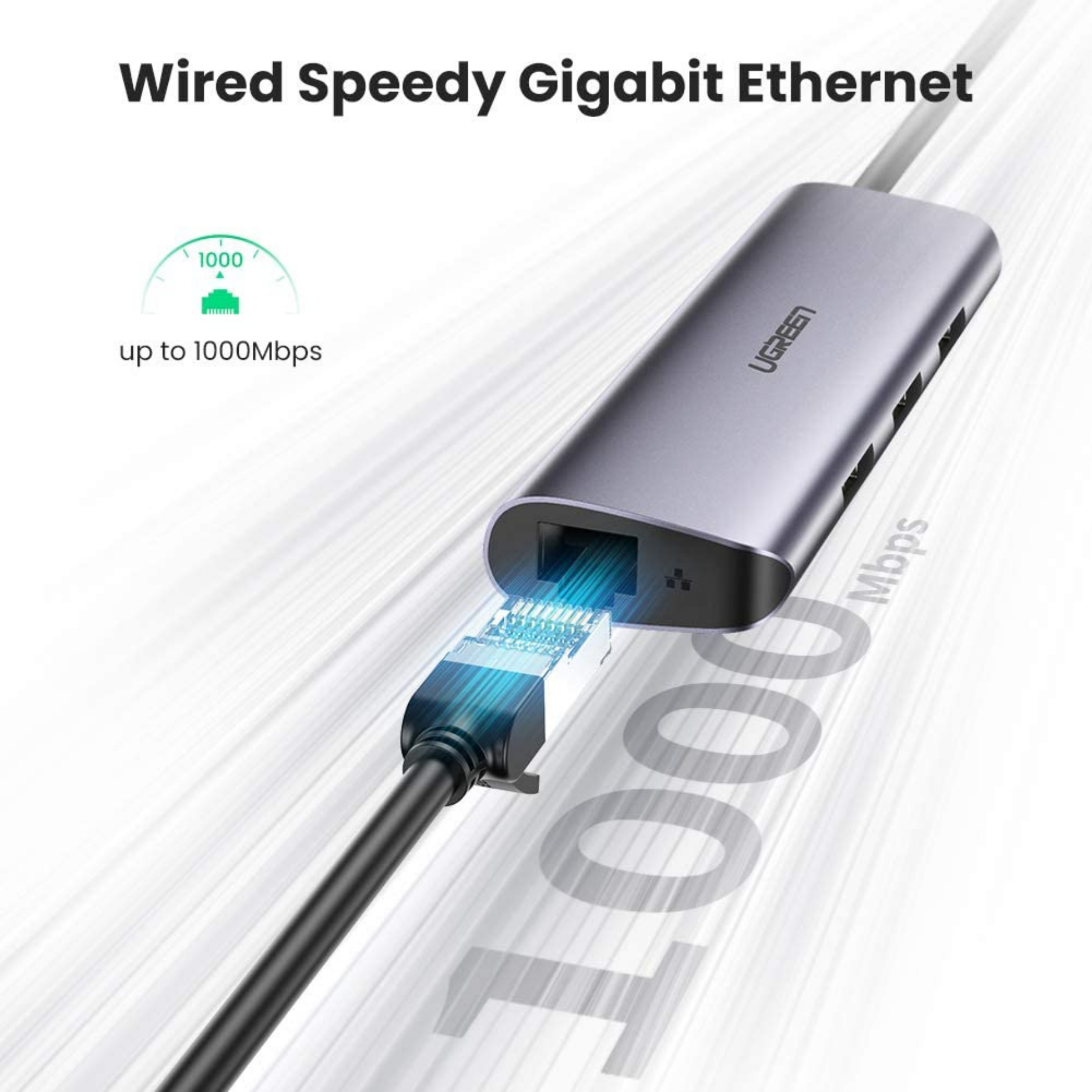 UGREEN Adaptateur USB Ethernet Gigabit USB 3.0 vers RJ45