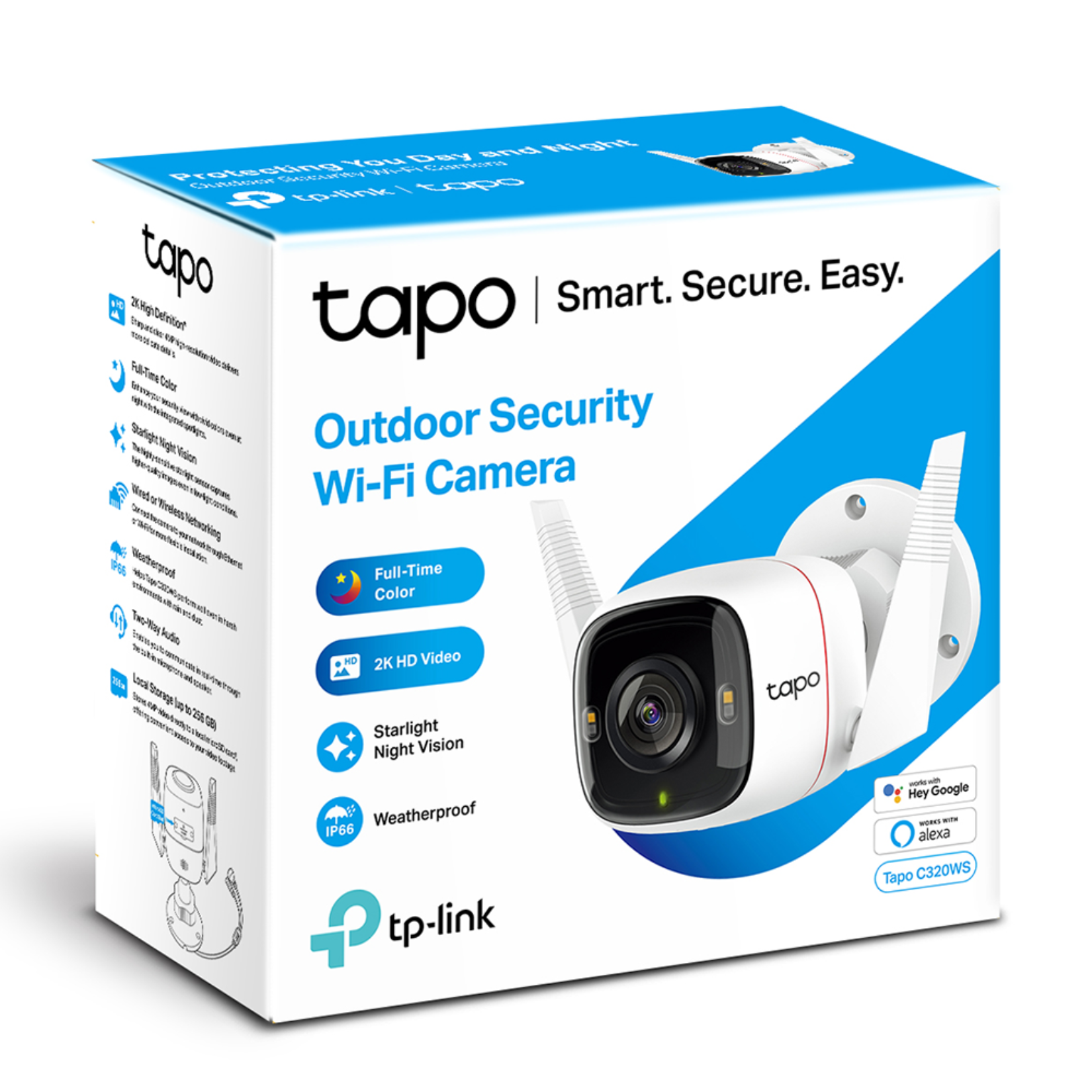 TAPO C100 Cámara Wi Fi de Seguridad, Detección de Movimiento, Visión  Nocturna, Excelente Cámara 