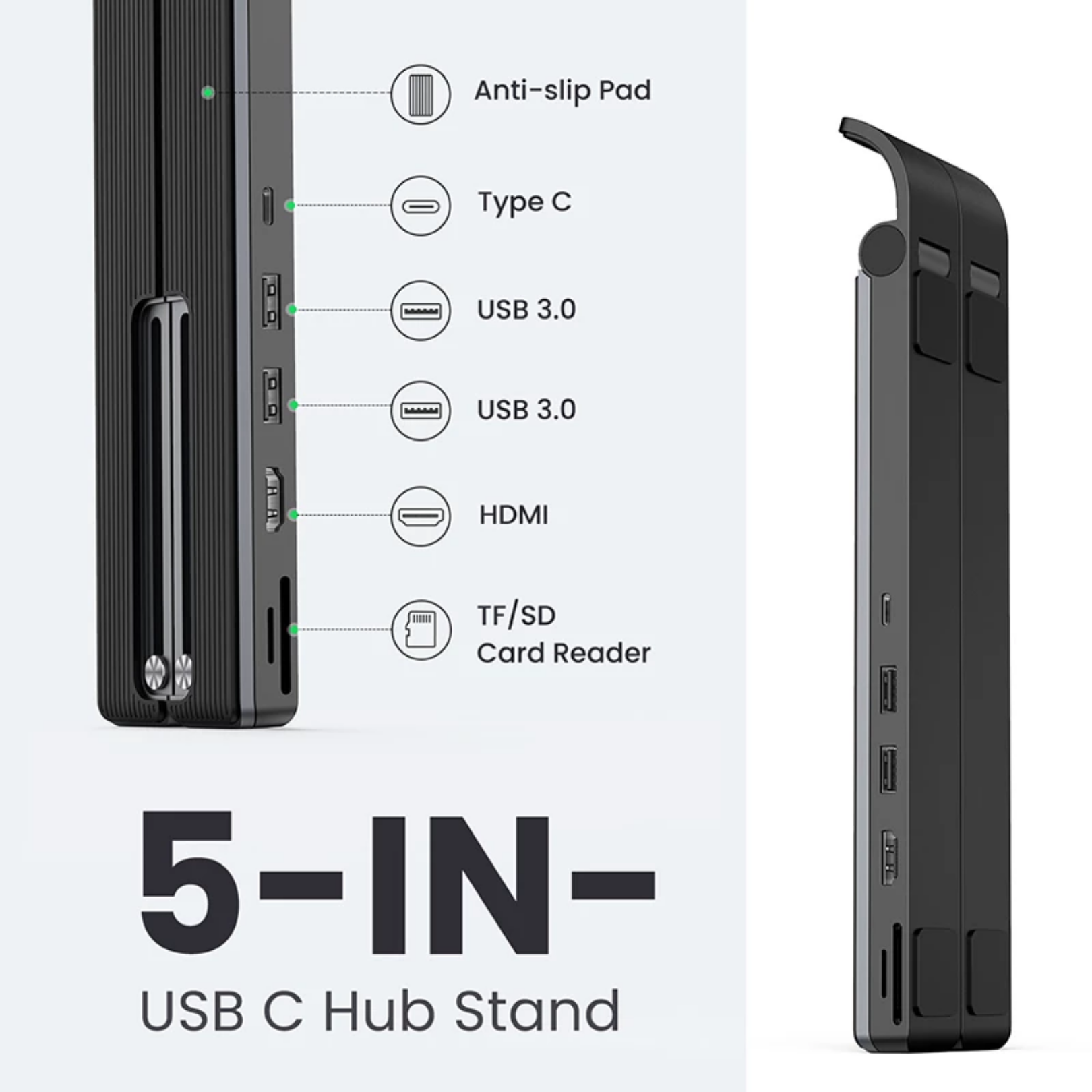 Soporte para Laptop Ugreen CM359 con Hub USB-C (80551)