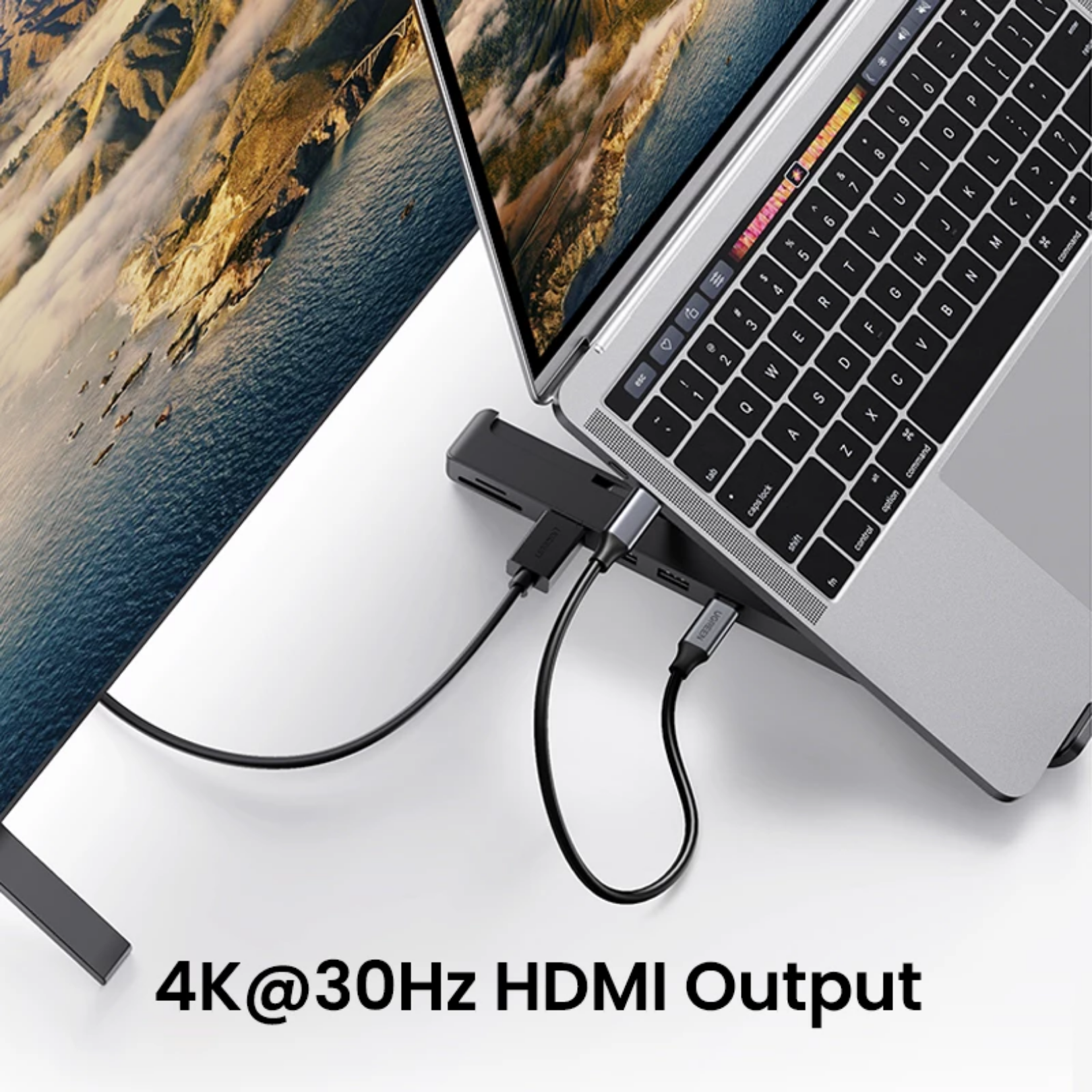 Soporte para Laptop Ugreen CM359 con Hub USB-C (80551)